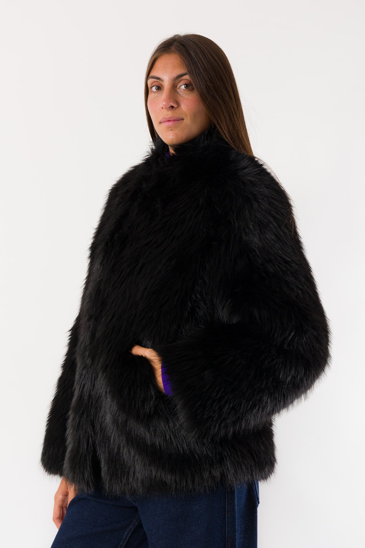 Eco-pelliccia morbida volume oversize 8O0015