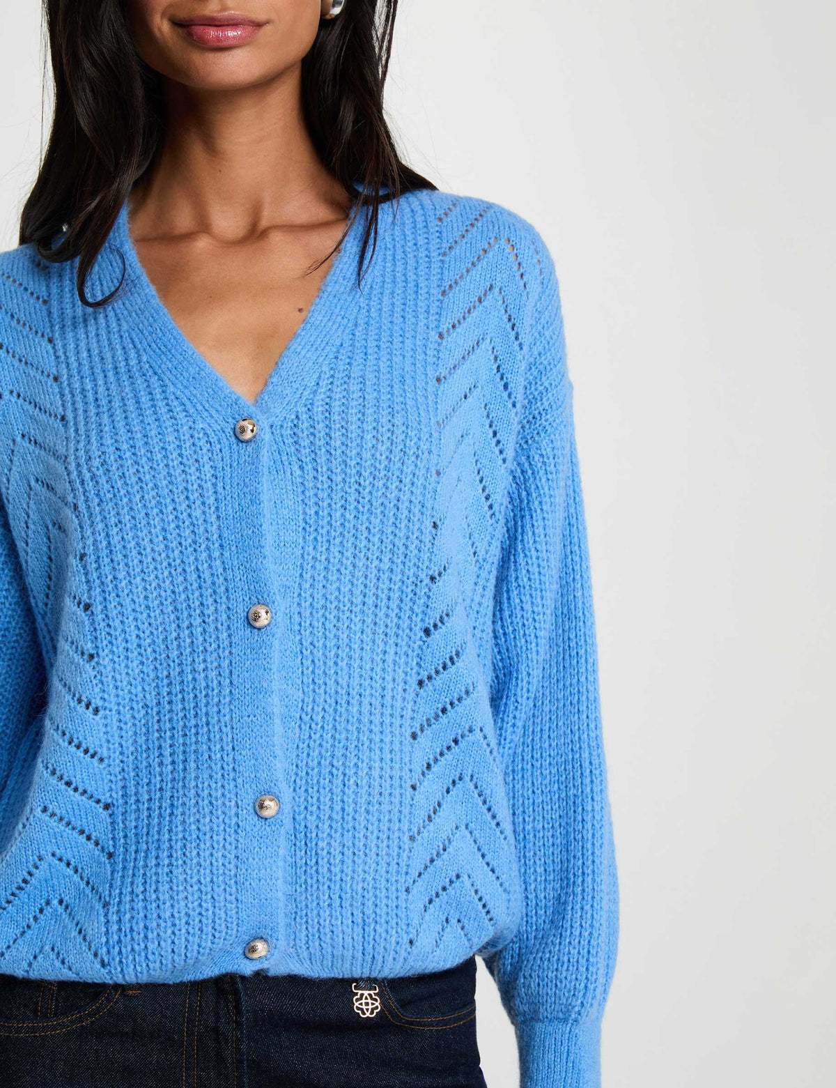 Morgan MOUNTA cardigan traforato scollo V