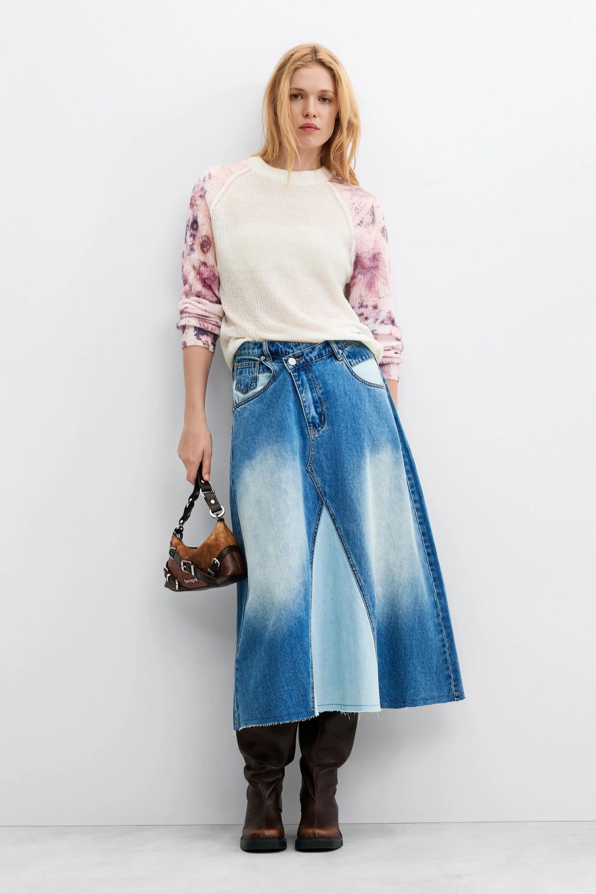 maglione con maniche stampate 26WWJF191001
