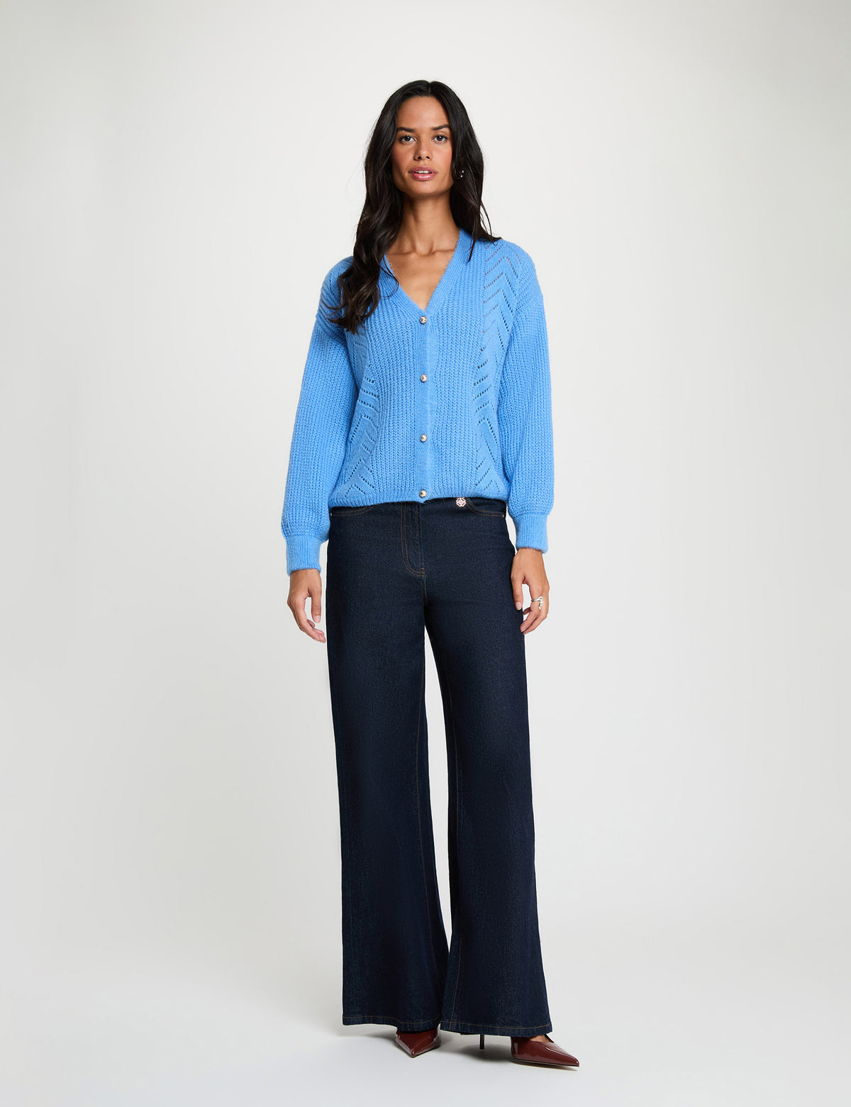 Morgan MOUNTA cardigan traforato scollo V