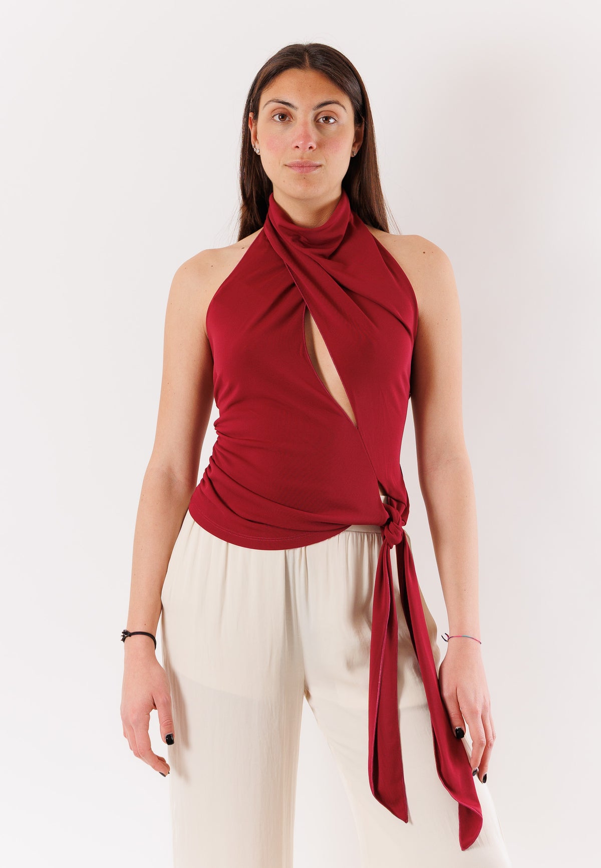 PATRIZIA PEPE Women's Summer Burgundy Sweater