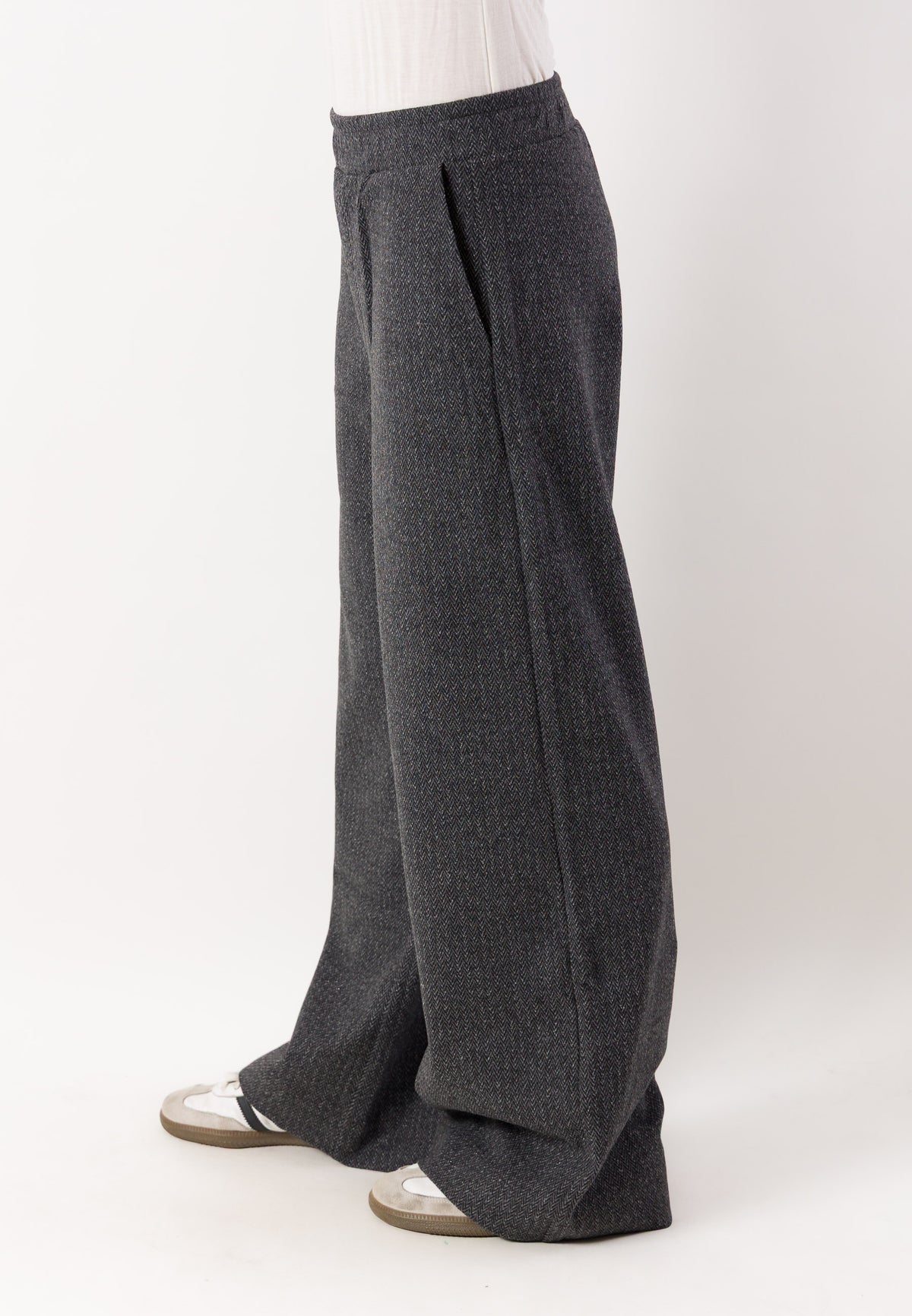 Pantaloni palazzo gessati eleganti D52568