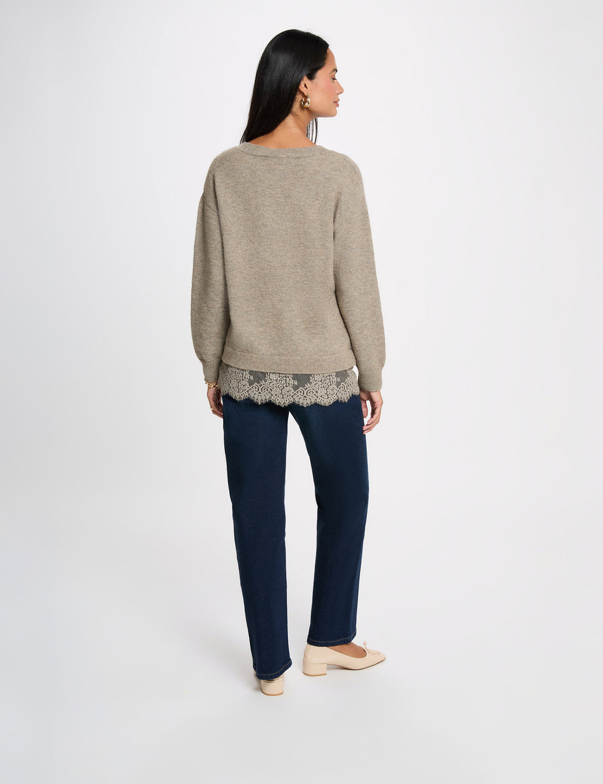Morgan MALICE maglia pizzo effetto layering