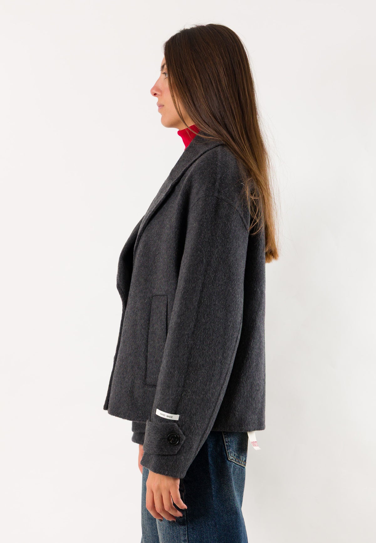 Kontatto SN702 cappotto doppiopetto corto