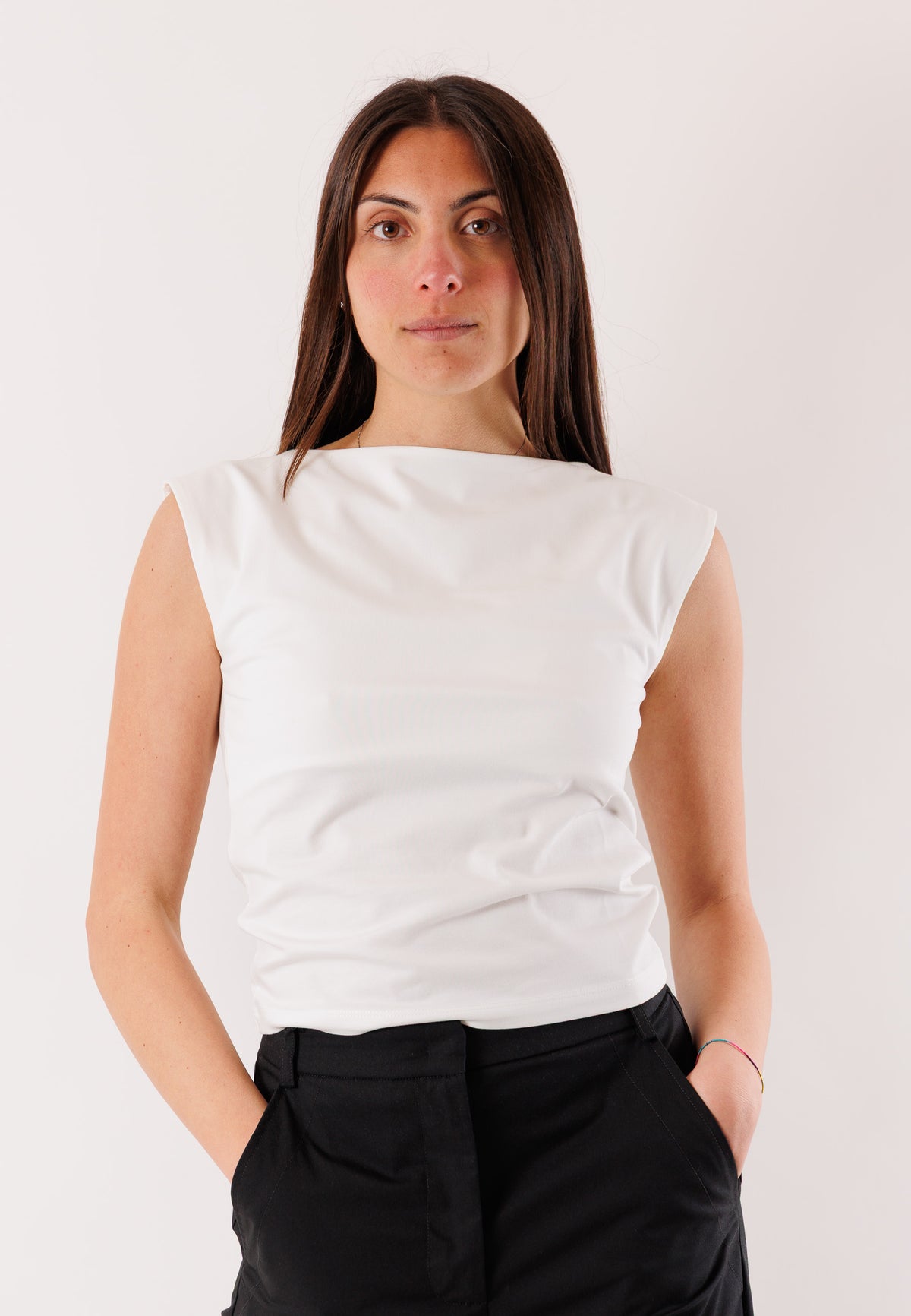 PATRIZIA PEPE Women's Optical White Sweater