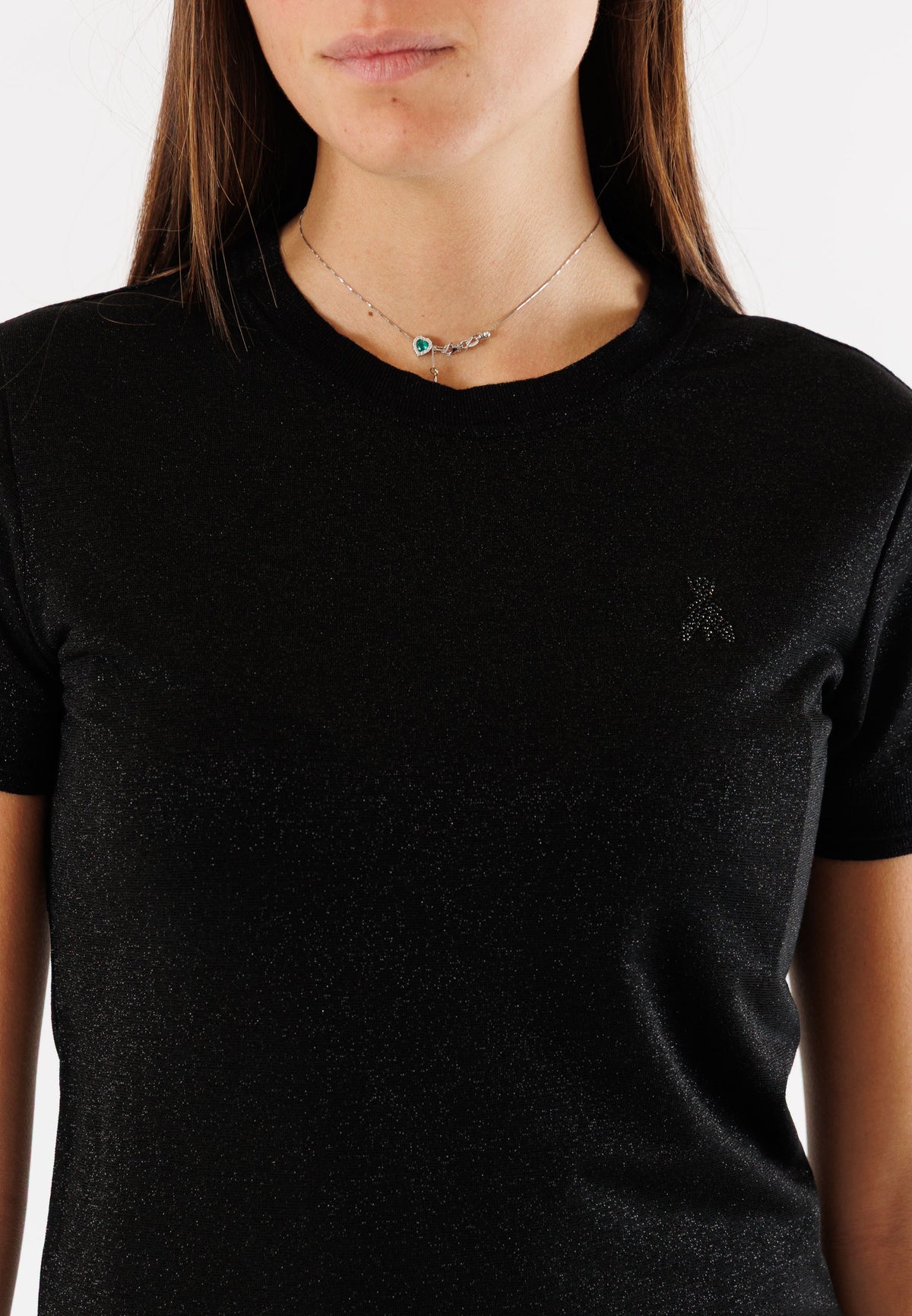 PATRIZIA PEPE Women's black lurex fly sweater