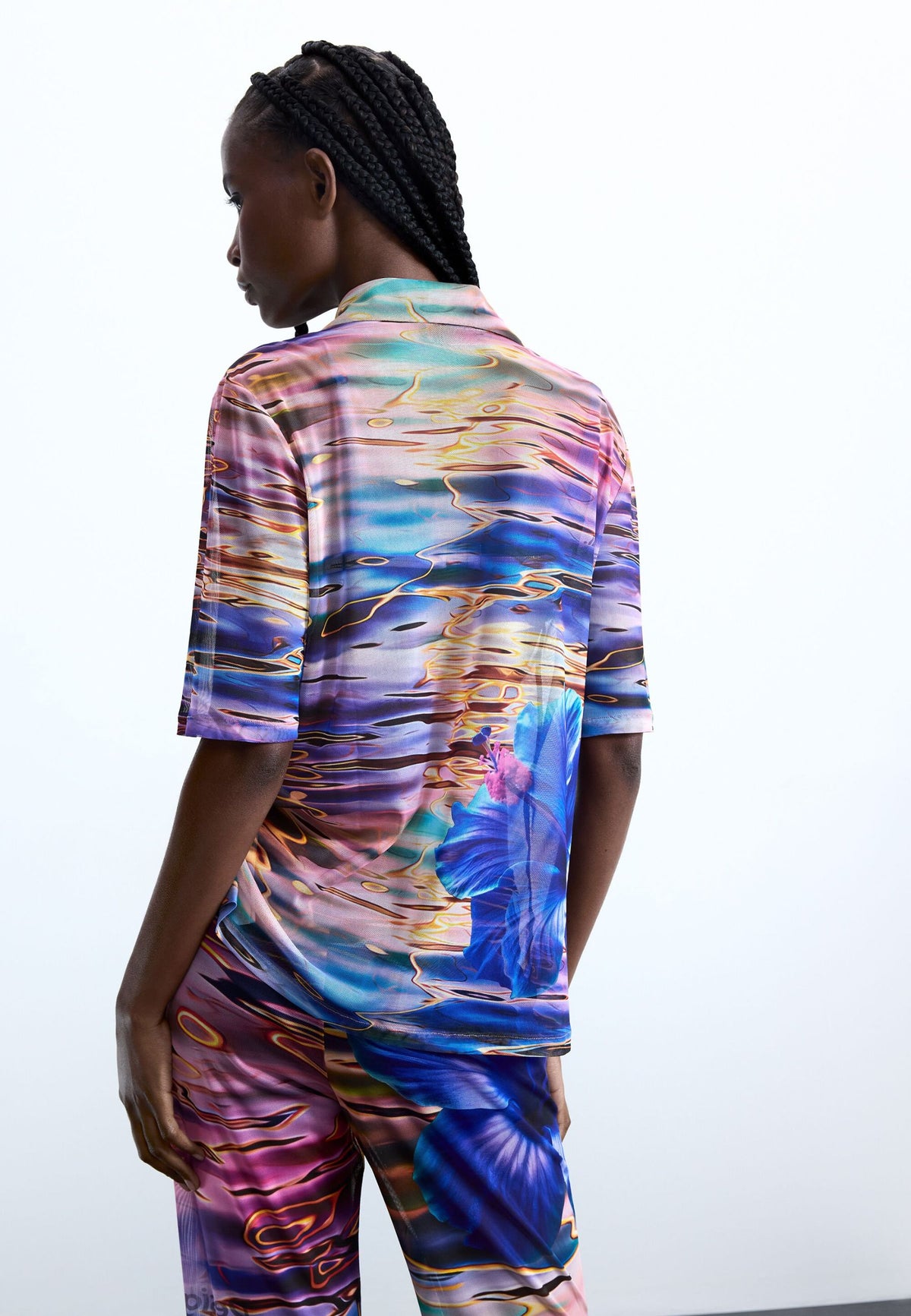 Camicia fantasia acquerello floreale 26SWCK02