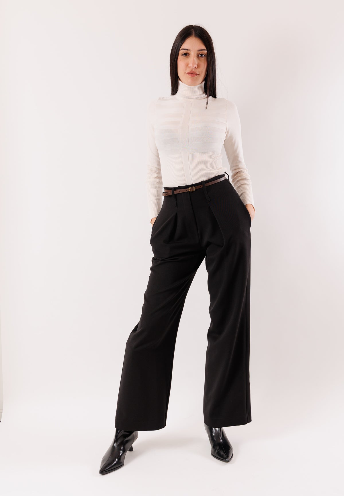 AI25737NERO - Trousers - MESANGE