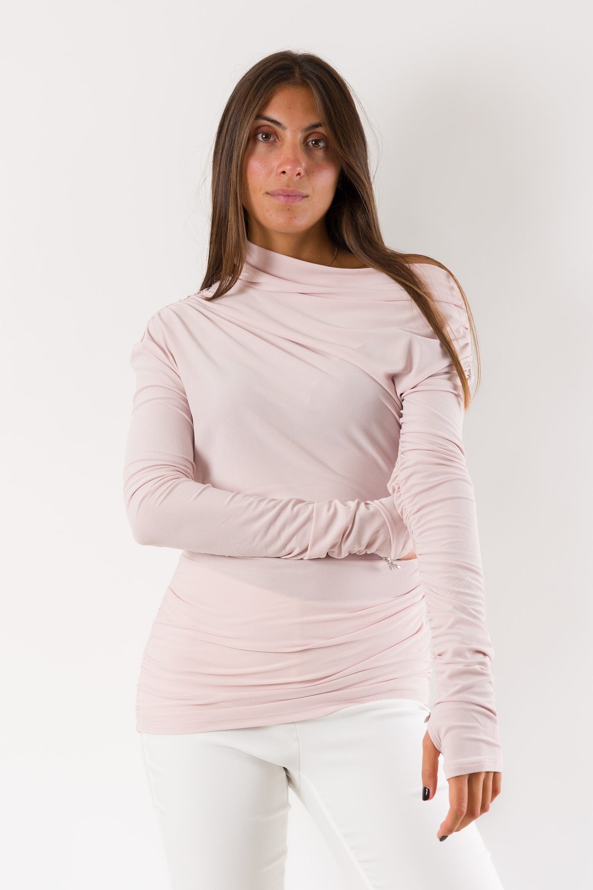 Maglia drappeggiata maniche lunghe 8M0169