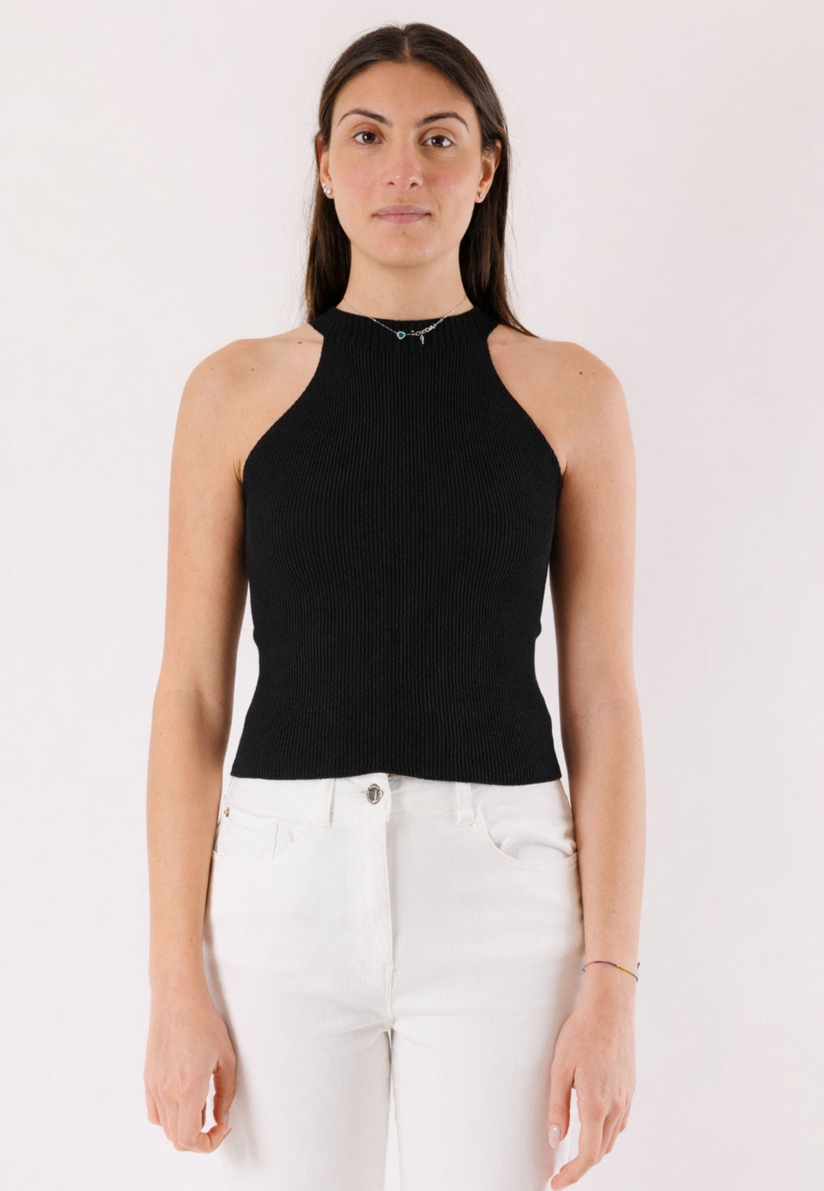 Top KONTATTO Donna Nero