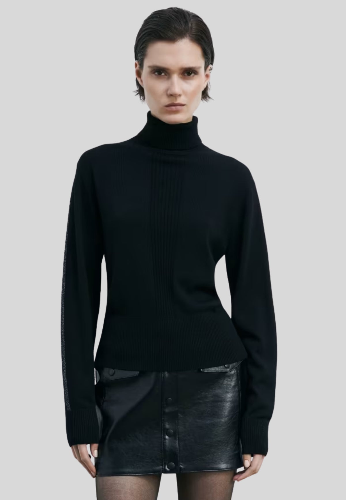 Maglione lana collo alto elegante 2K0340