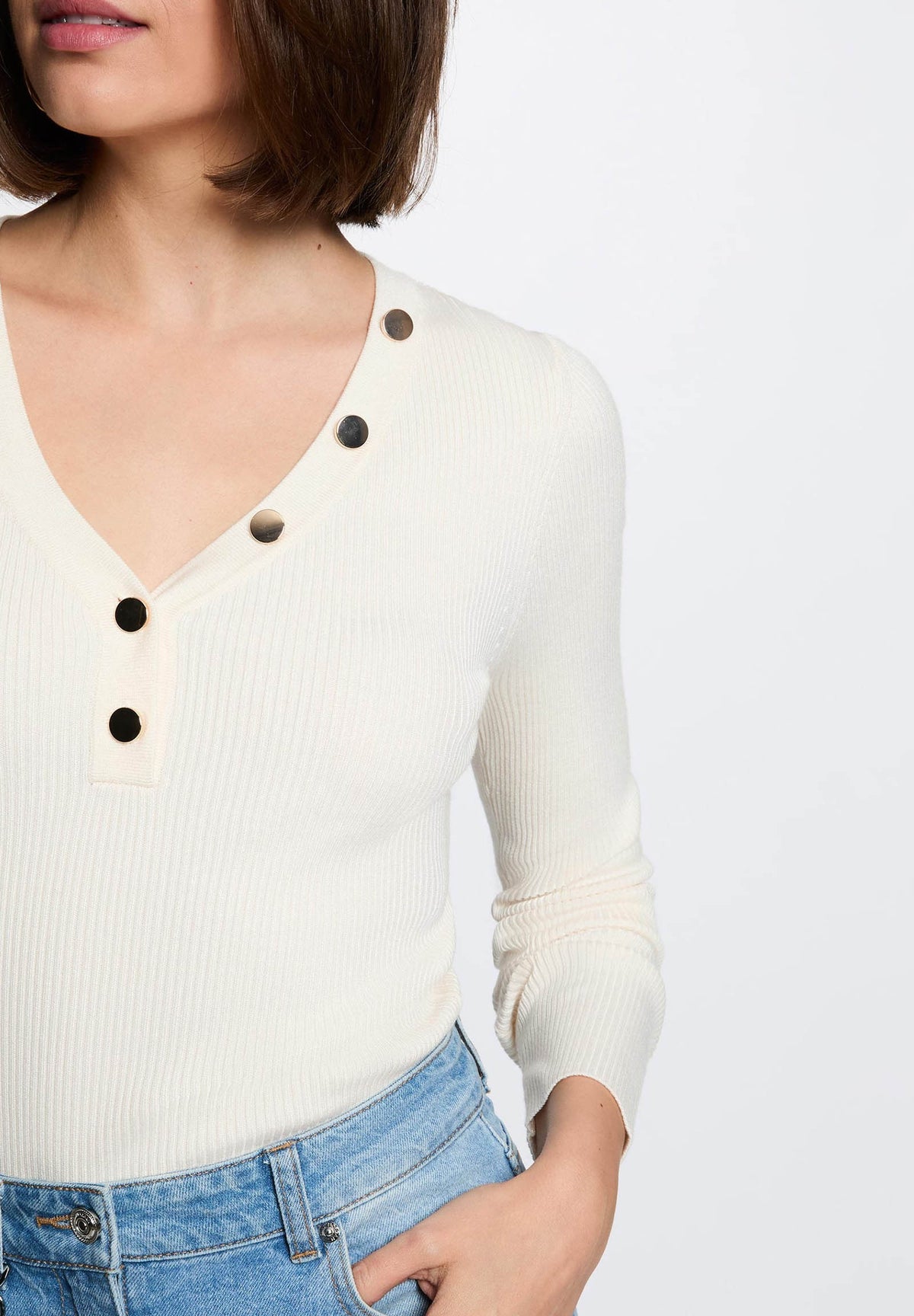 Maglia scollo bottoni Morgan De Toi MBANBI