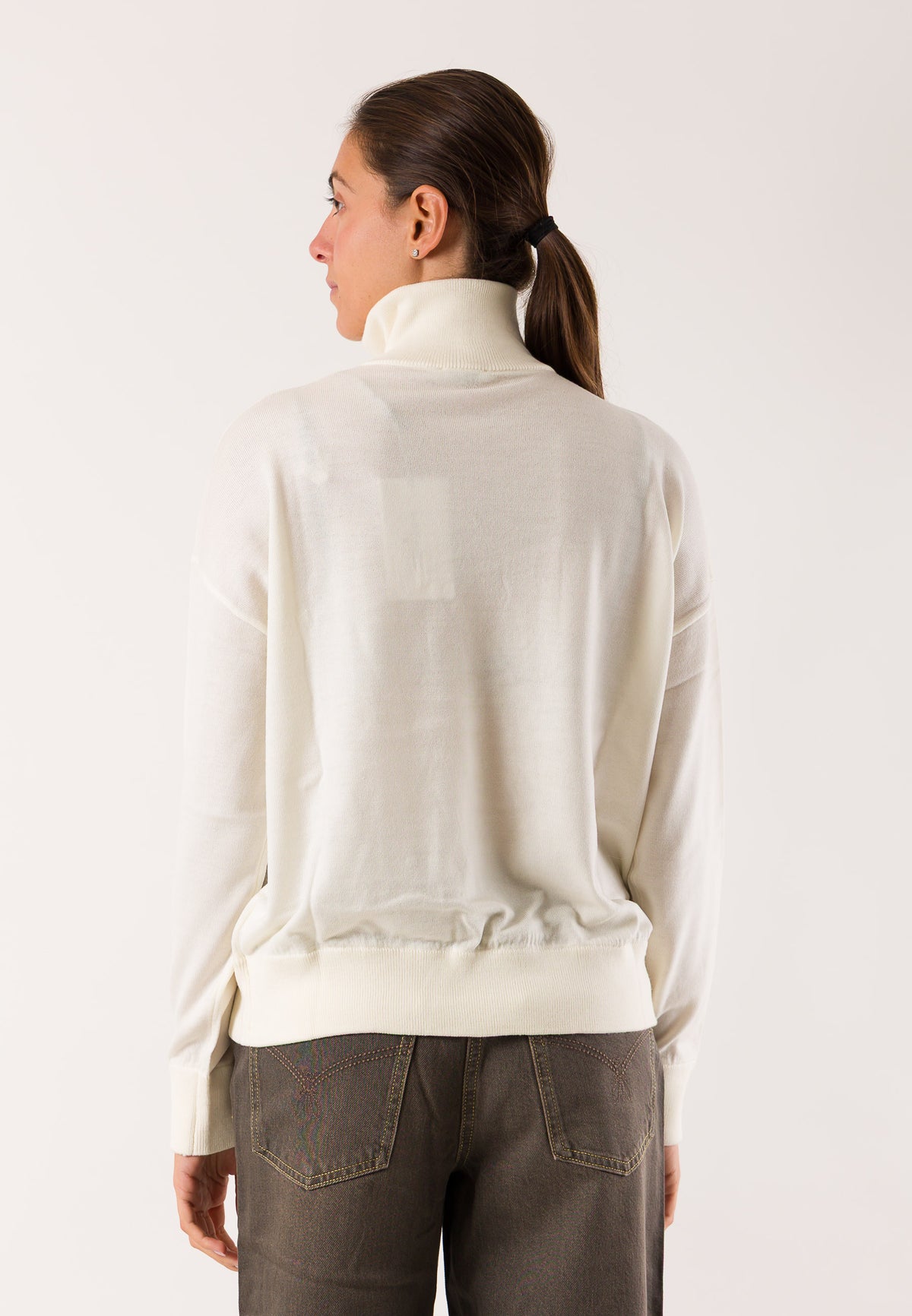 Patrizia Pepe 2K0170 maglia zip collo alto