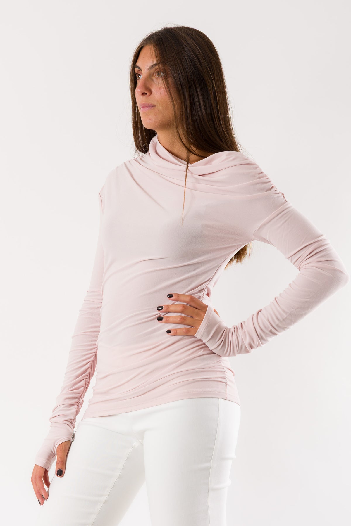 Maglia drappeggiata maniche lunghe 8M0169