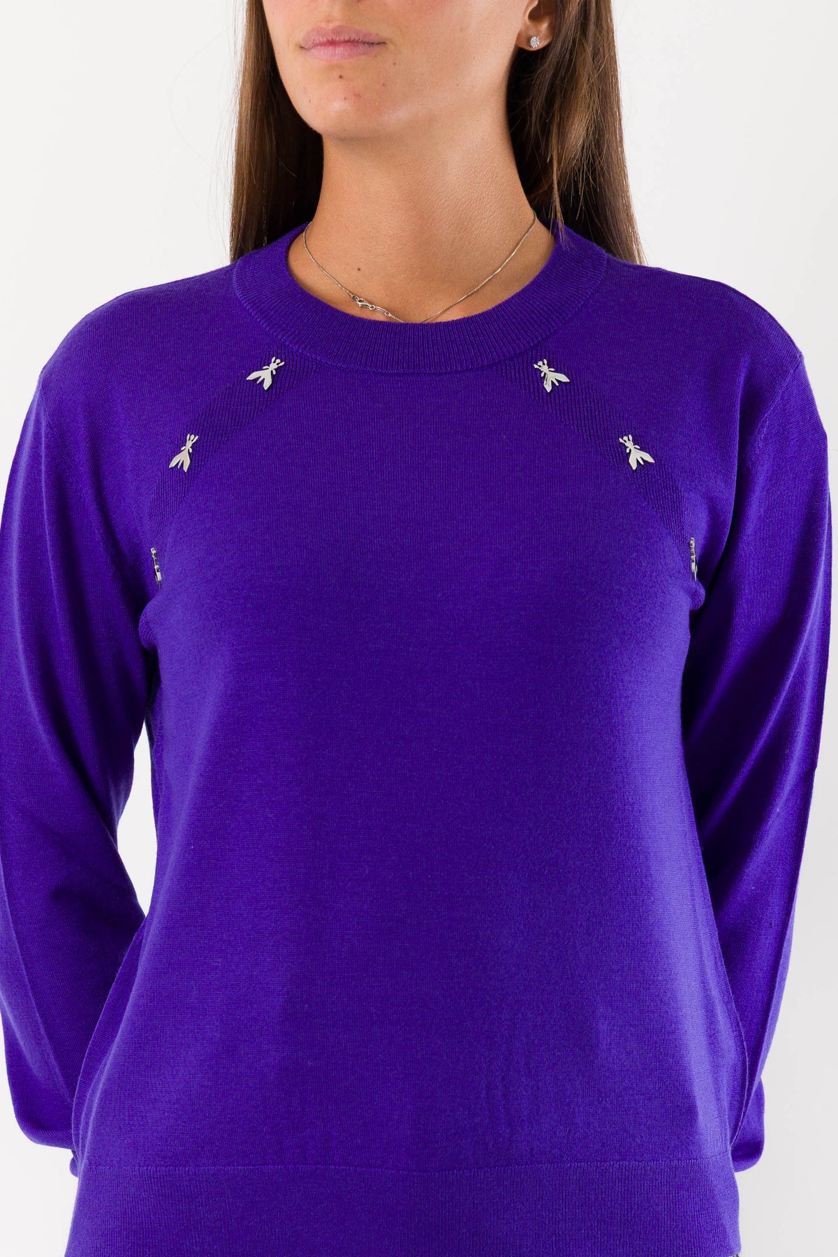 Maglia lana dettagli decorativi 8K0430