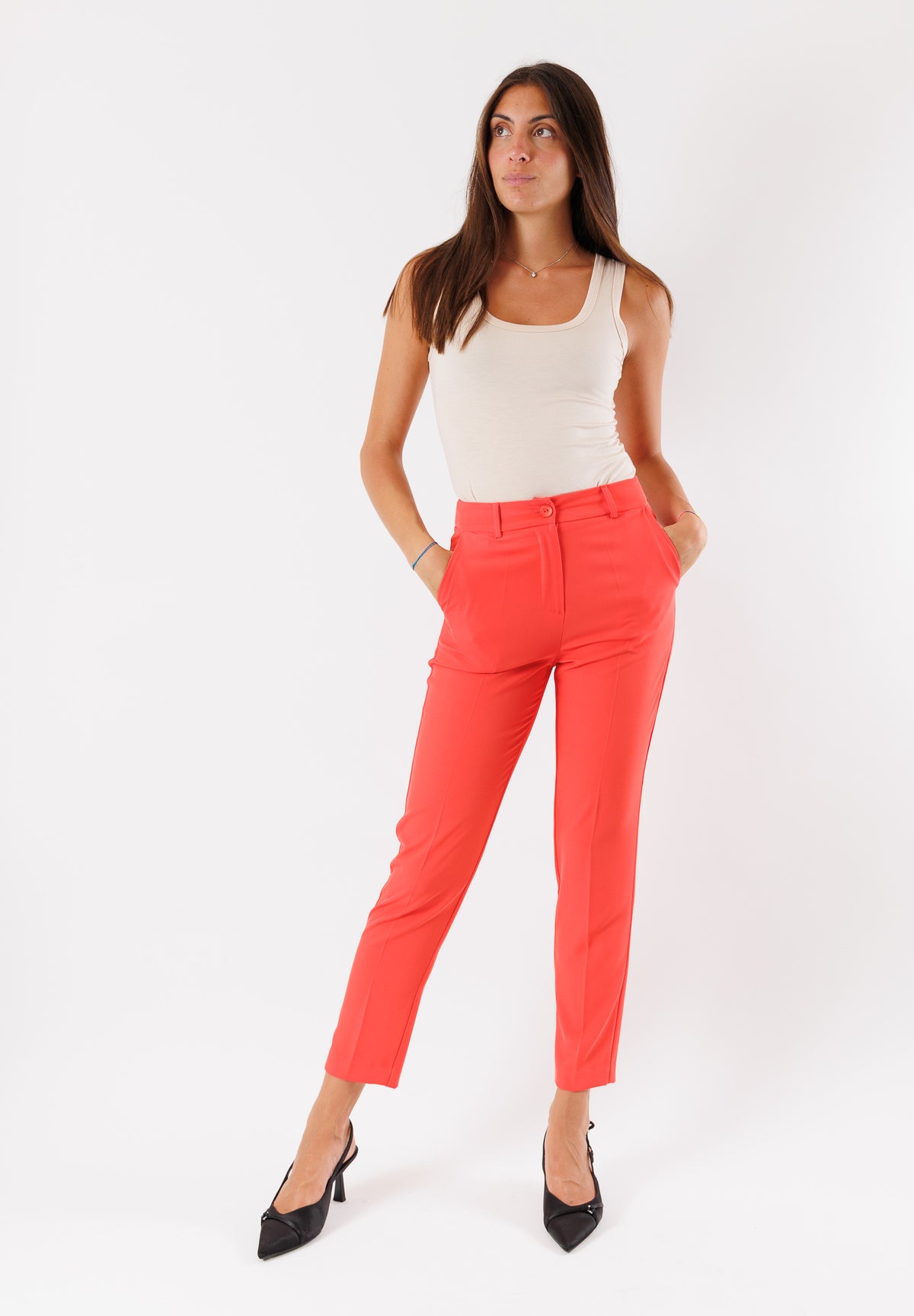 PE25231CACORALLO - Trousers - MESANGE