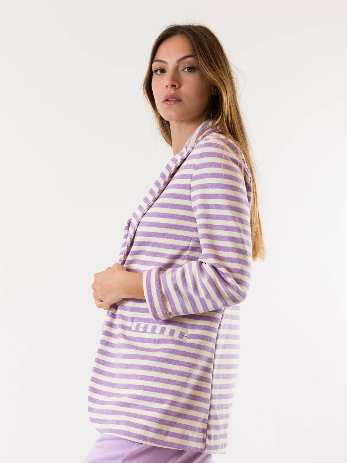 giacca felpa righe PE22183