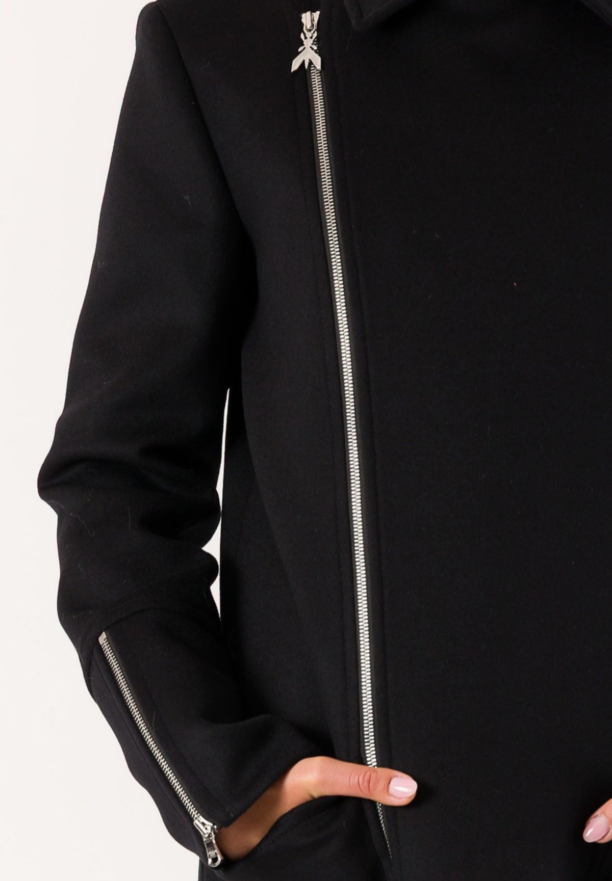 Patrizia Pepe 2O0226 cappotto zip asimmetrica