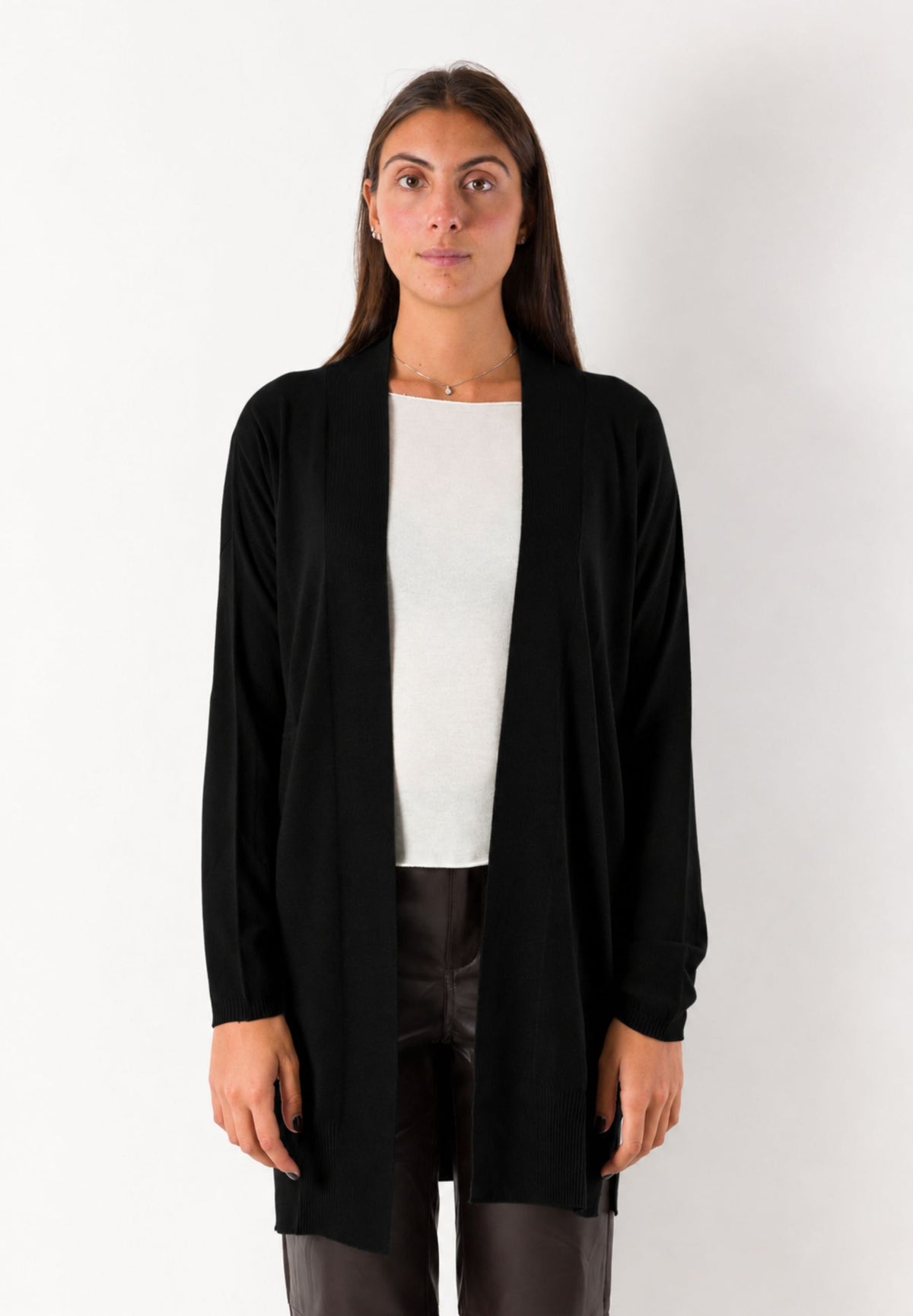 Cardigan lungo aperto fluido 3M1710