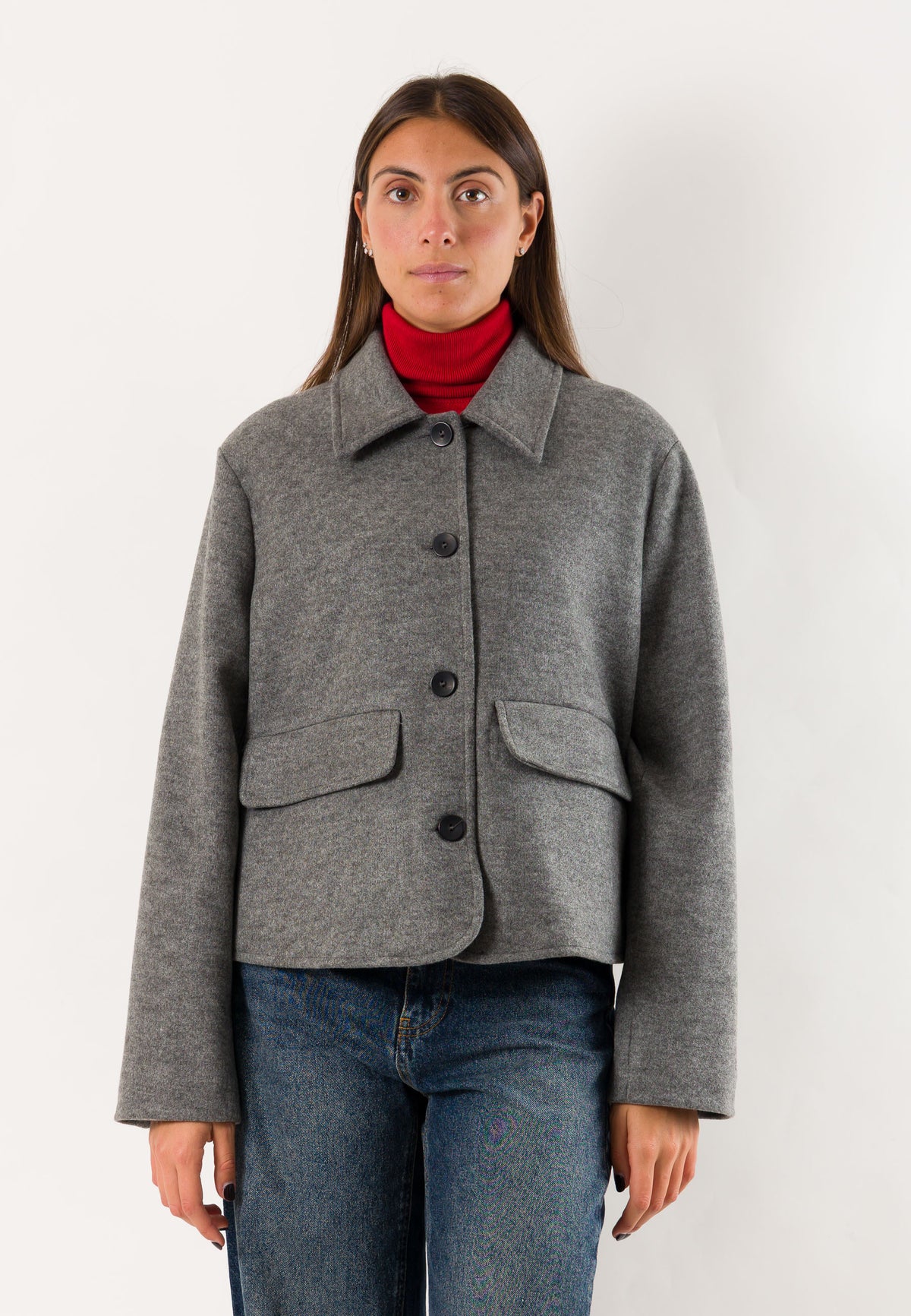Mesange AI26616 giaccone corto oversize