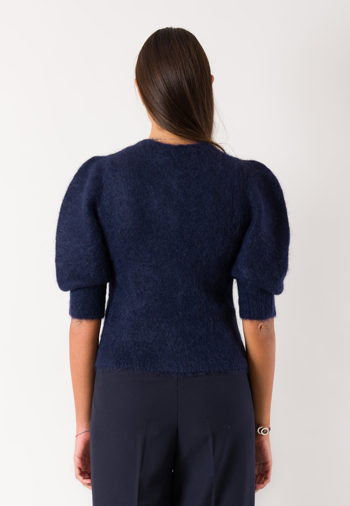 Cardigan morbido maniche a sbuffo 3M1756