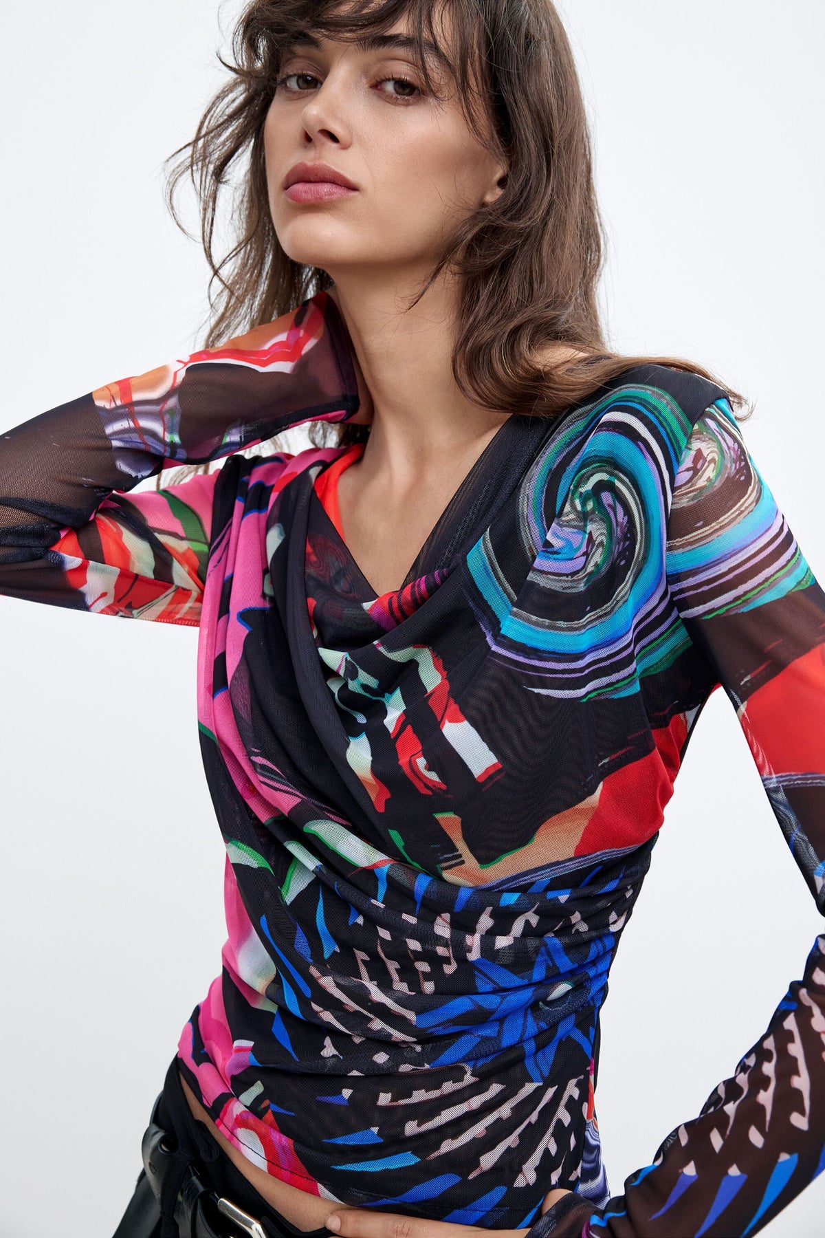 T-shirt in maglia stampata M. C. Lacroix 26WWTK119019