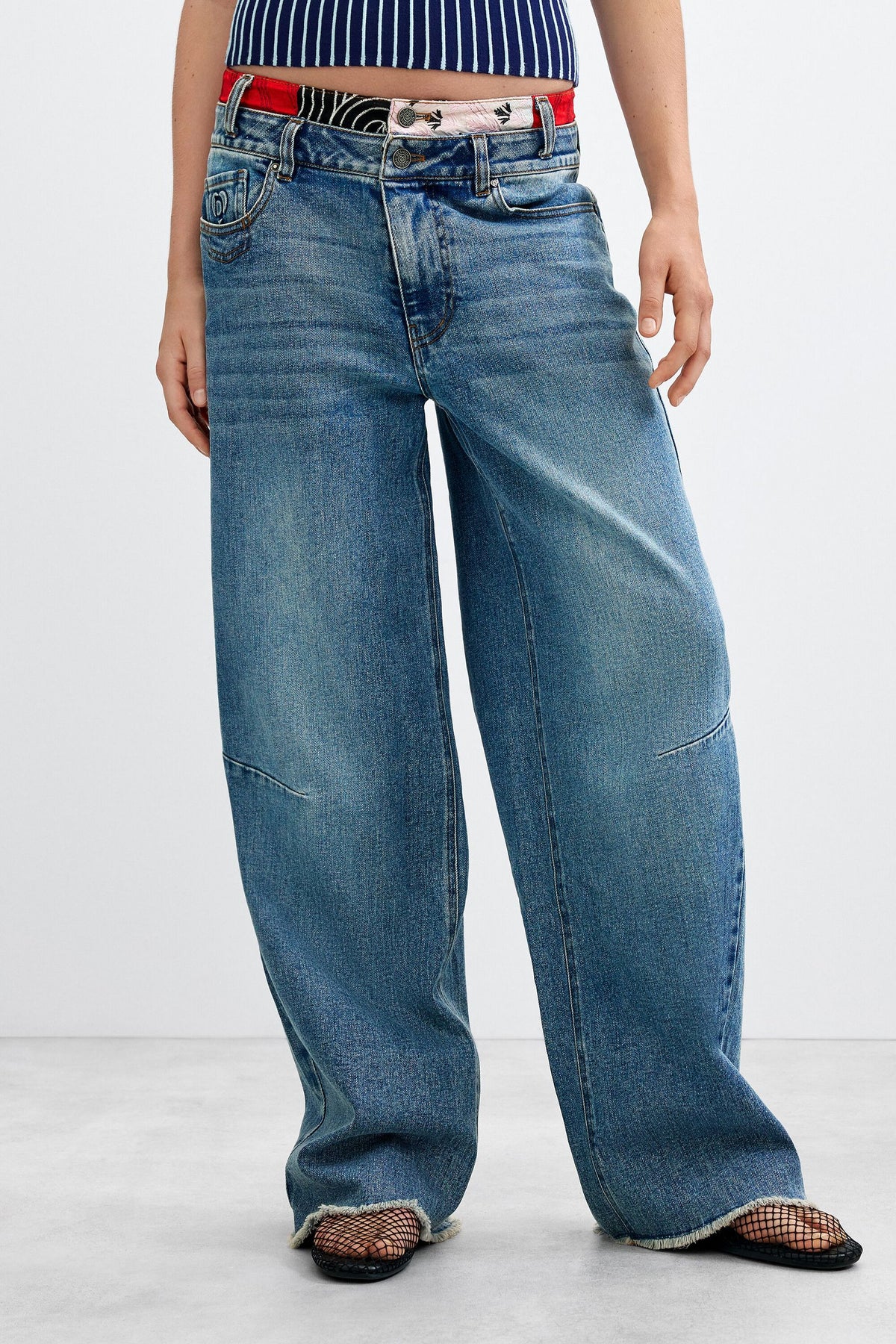 pantaloni balloon in denim 26WWDD125008