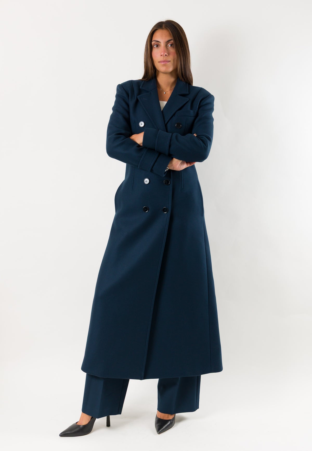 Patrizia Pepe 2O0095 Cappotto lungo doppiopetto