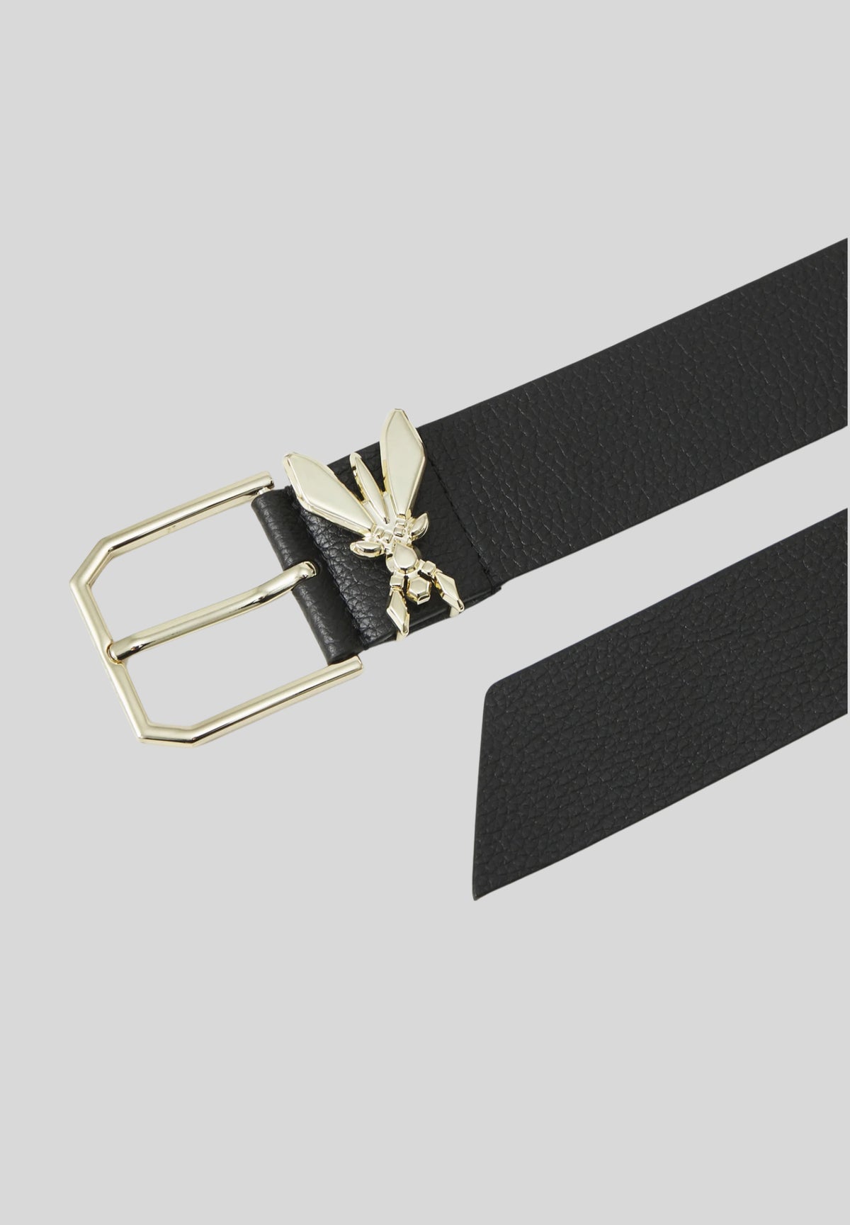 Cintura Donna Patrizia Pepe in Pelle Nera con Logo Fly 8W0045L001K118