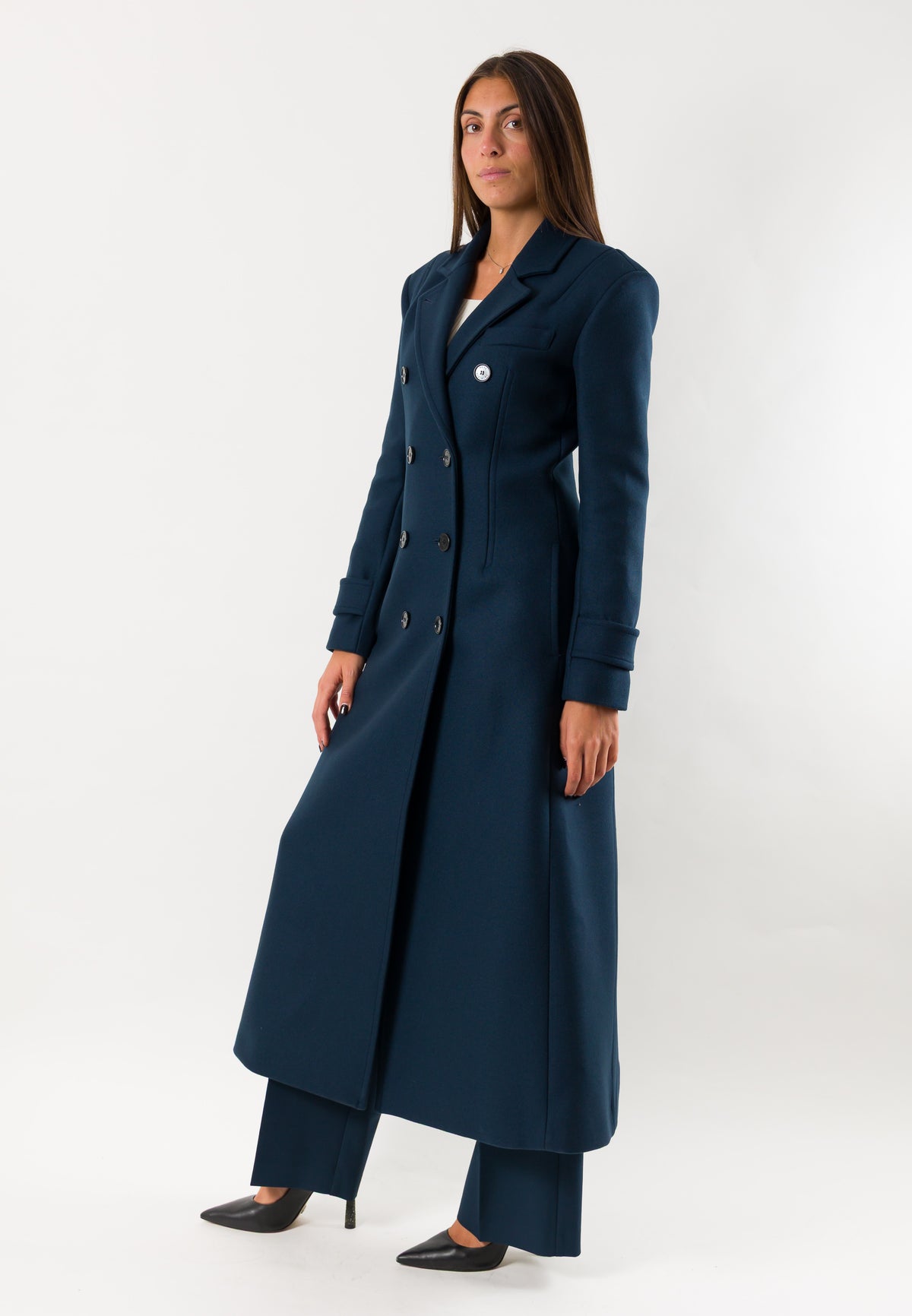 Patrizia Pepe 2O0095 Cappotto lungo doppiopetto