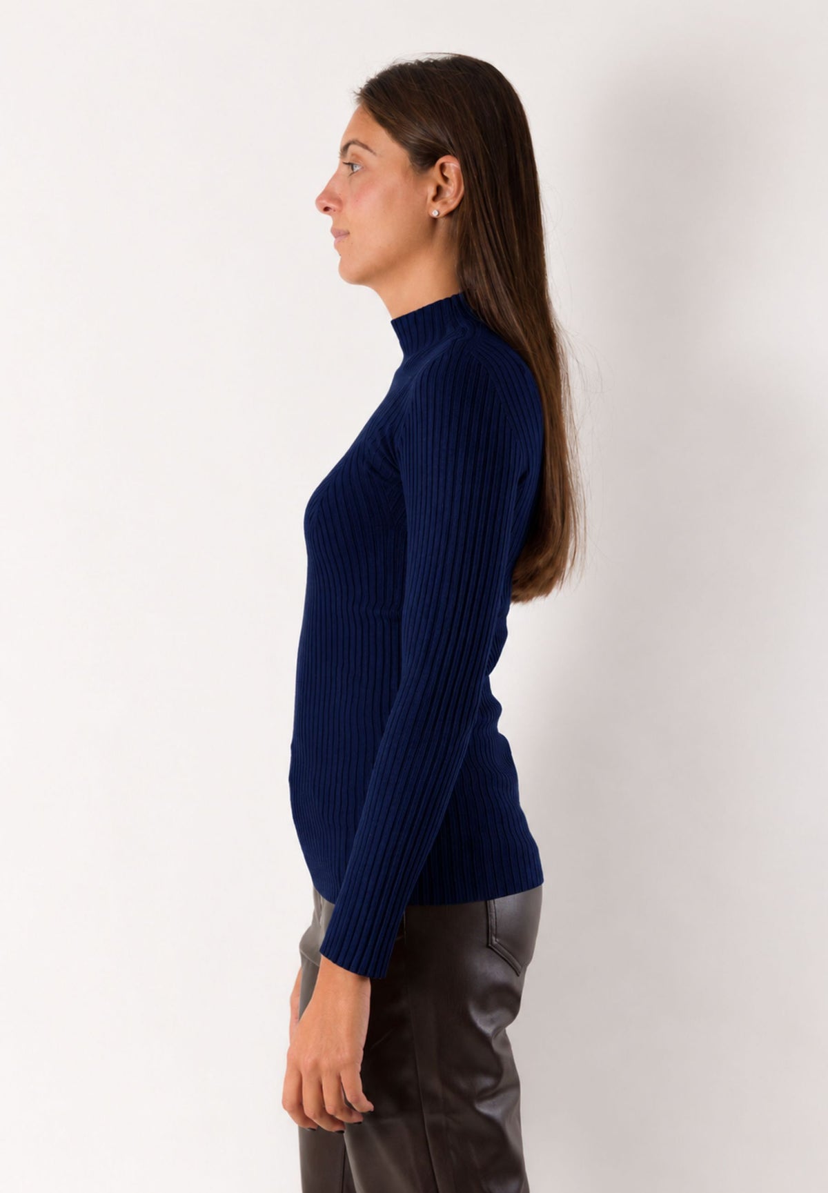 Maglia a coste collo alto 3M1714
