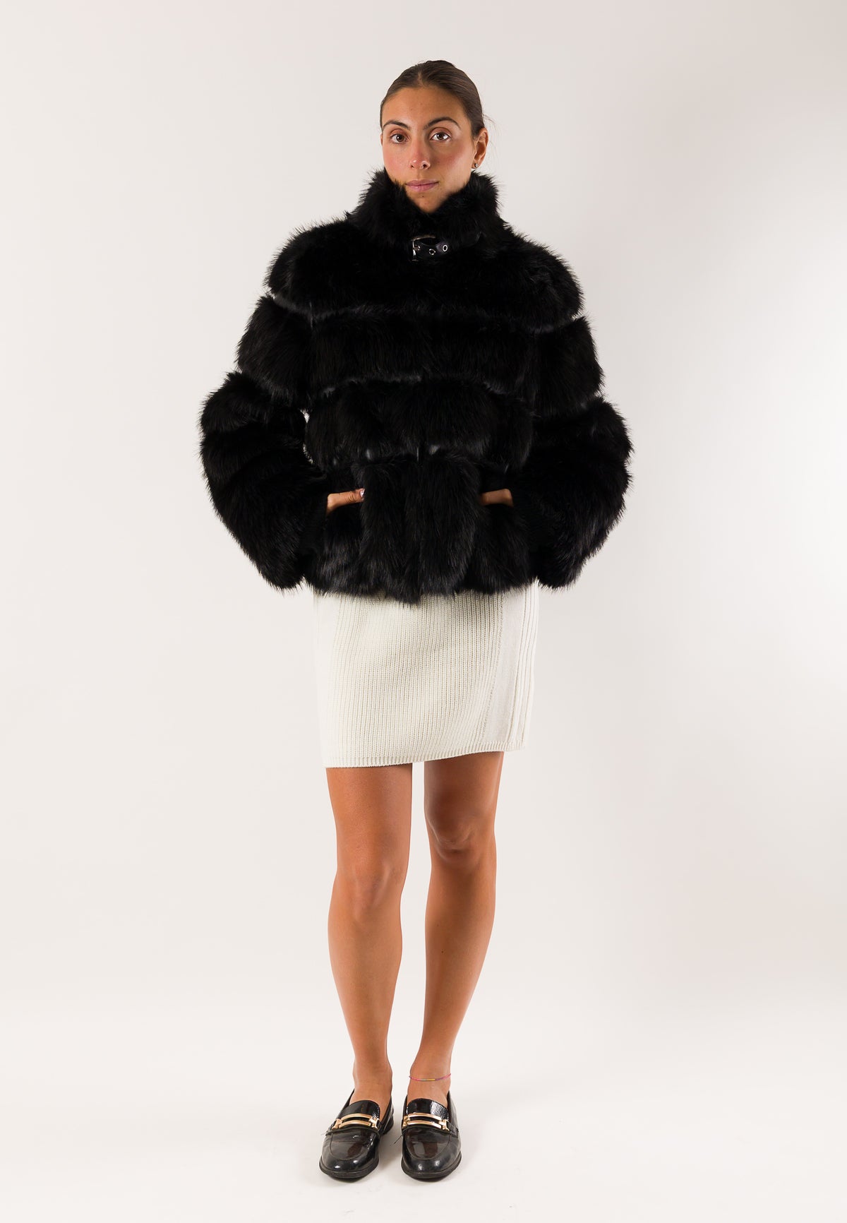 Patrizia Pepe 2O0185 eco-pelliccia cropped