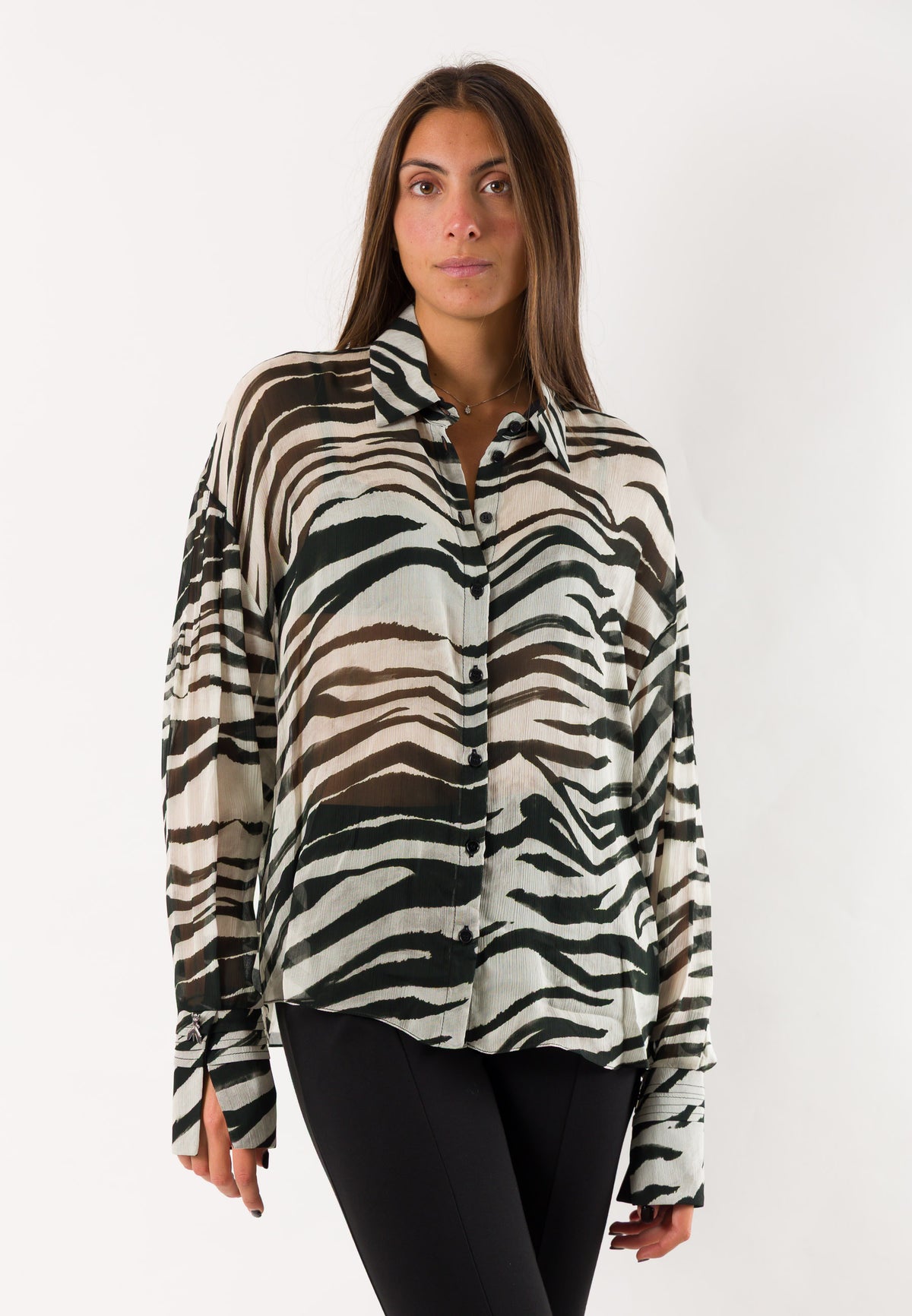 Patrizia Pepe 2C0030 camicia animalier fluida