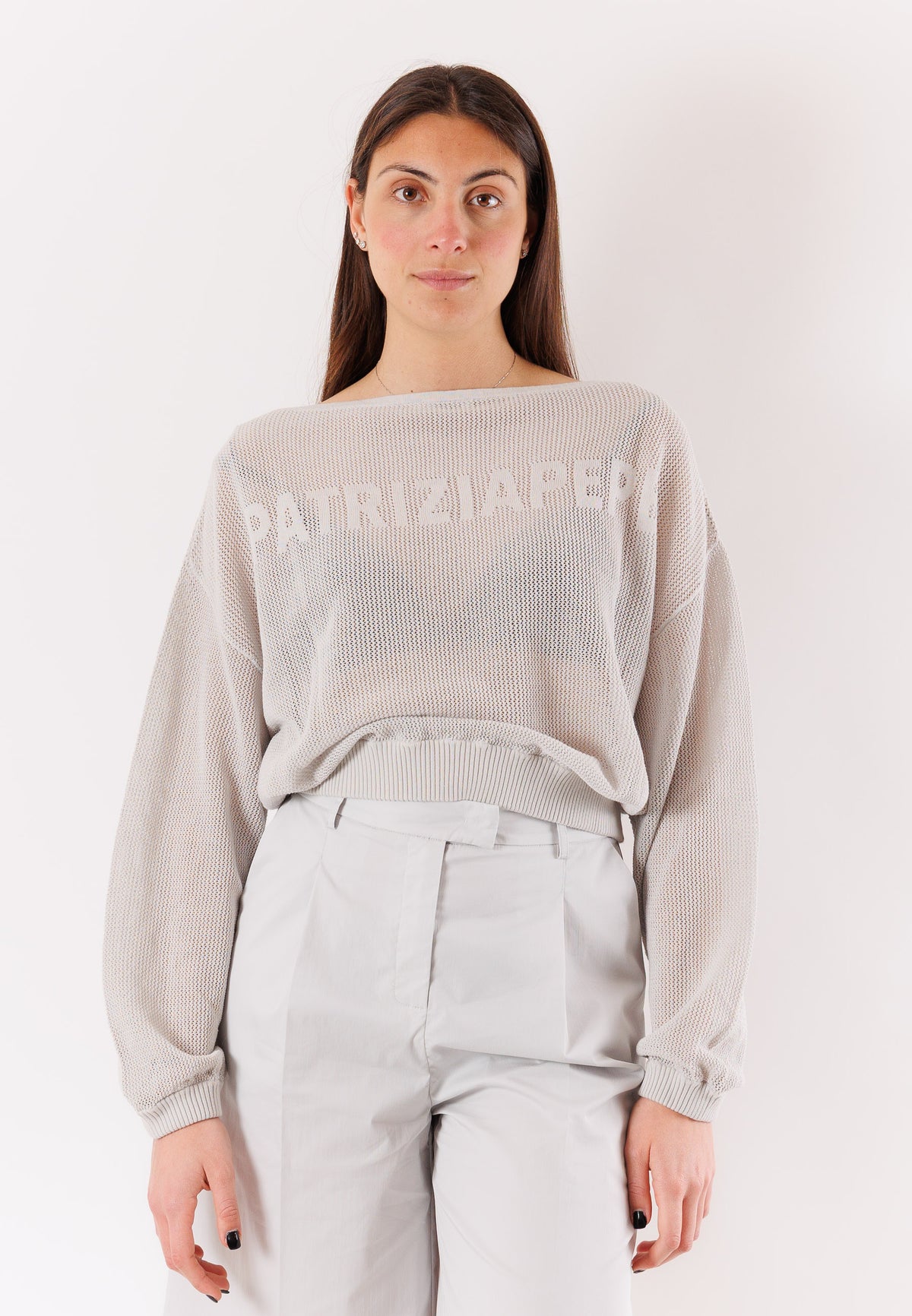 PATRIZIA PEPE Women's Fresh Gray Sweater