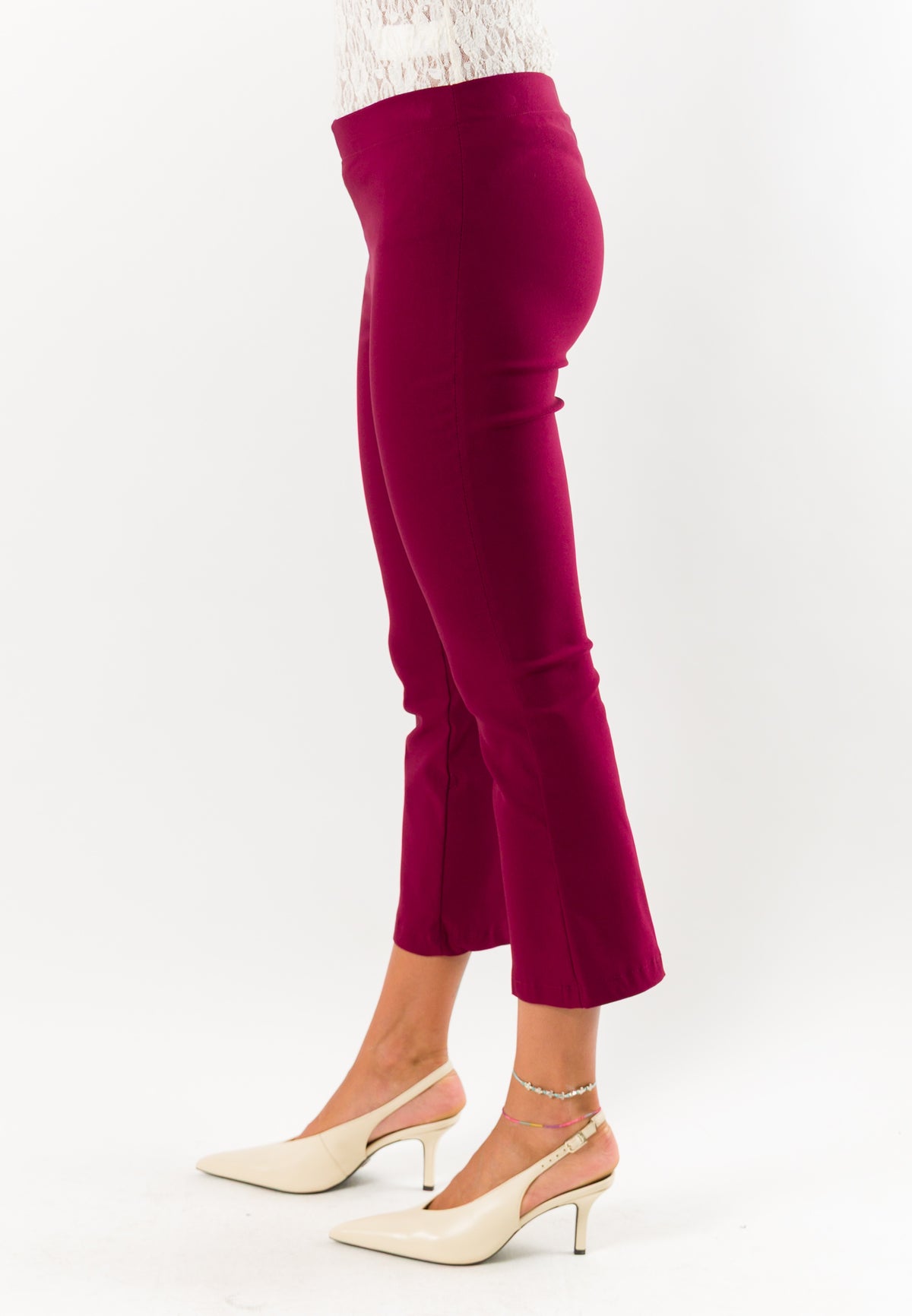 Pantaloni donna cropped elasticizzati AI26665