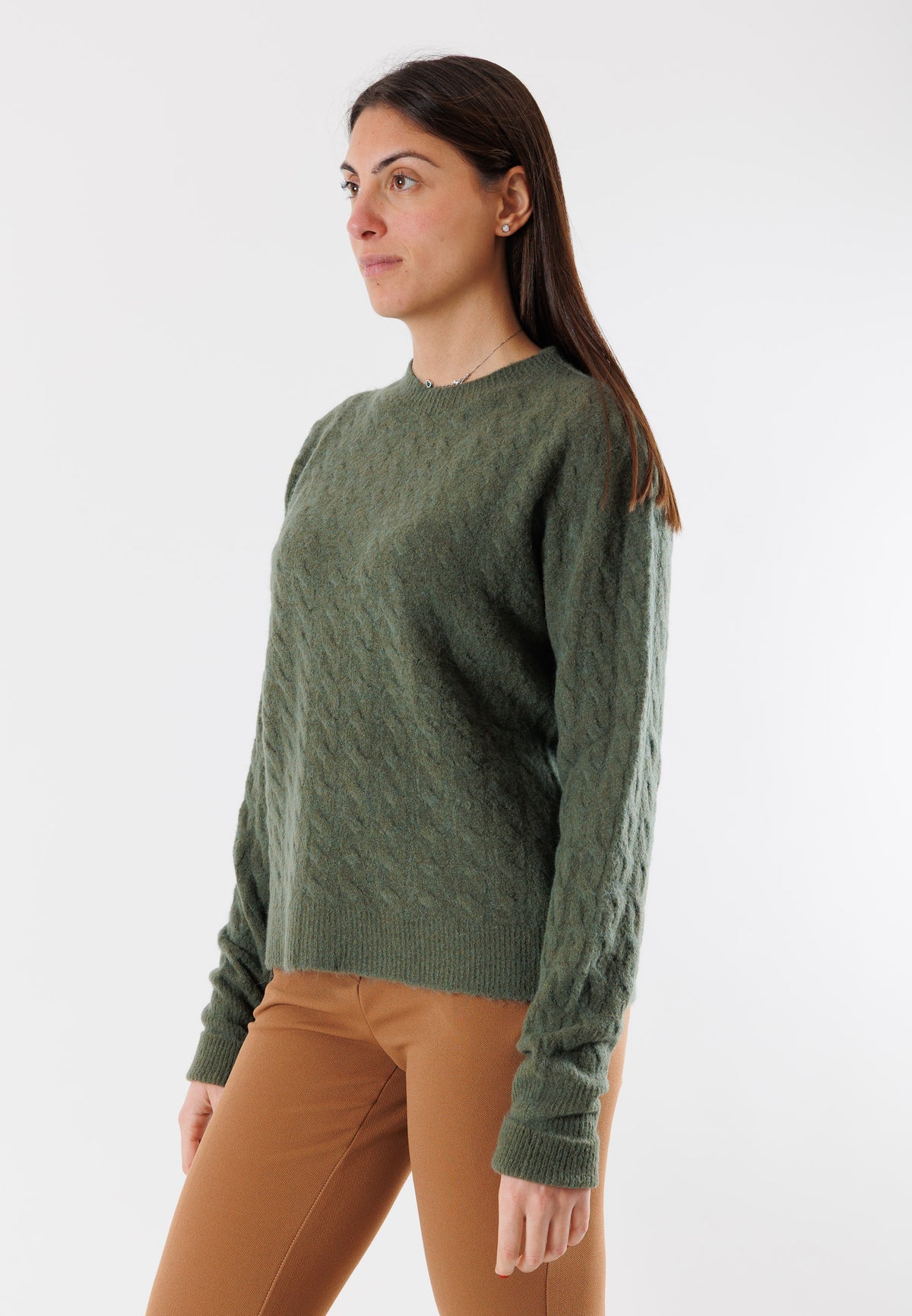 Maglione girocollo misto lana e mohair 3M0885C