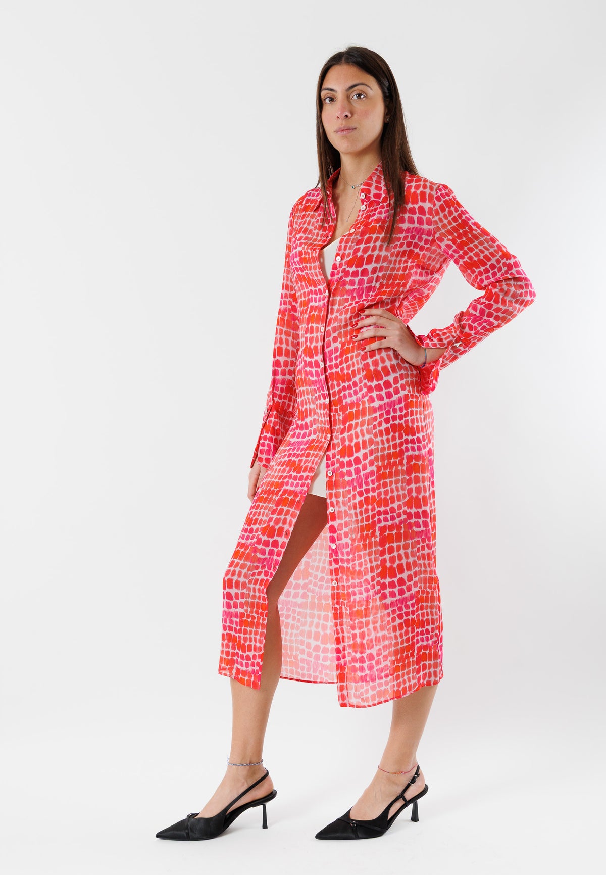 PATRIZIA PEPE Women's Red croco print dresses