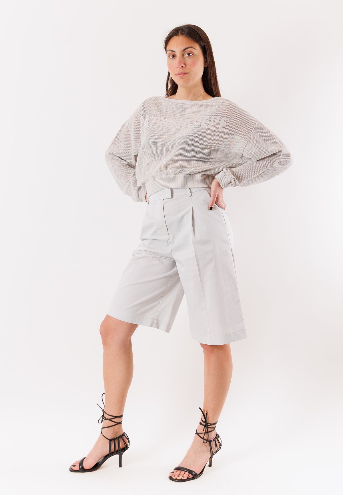 PATRIZIA PEPE Women's Fresh Gray Sweater