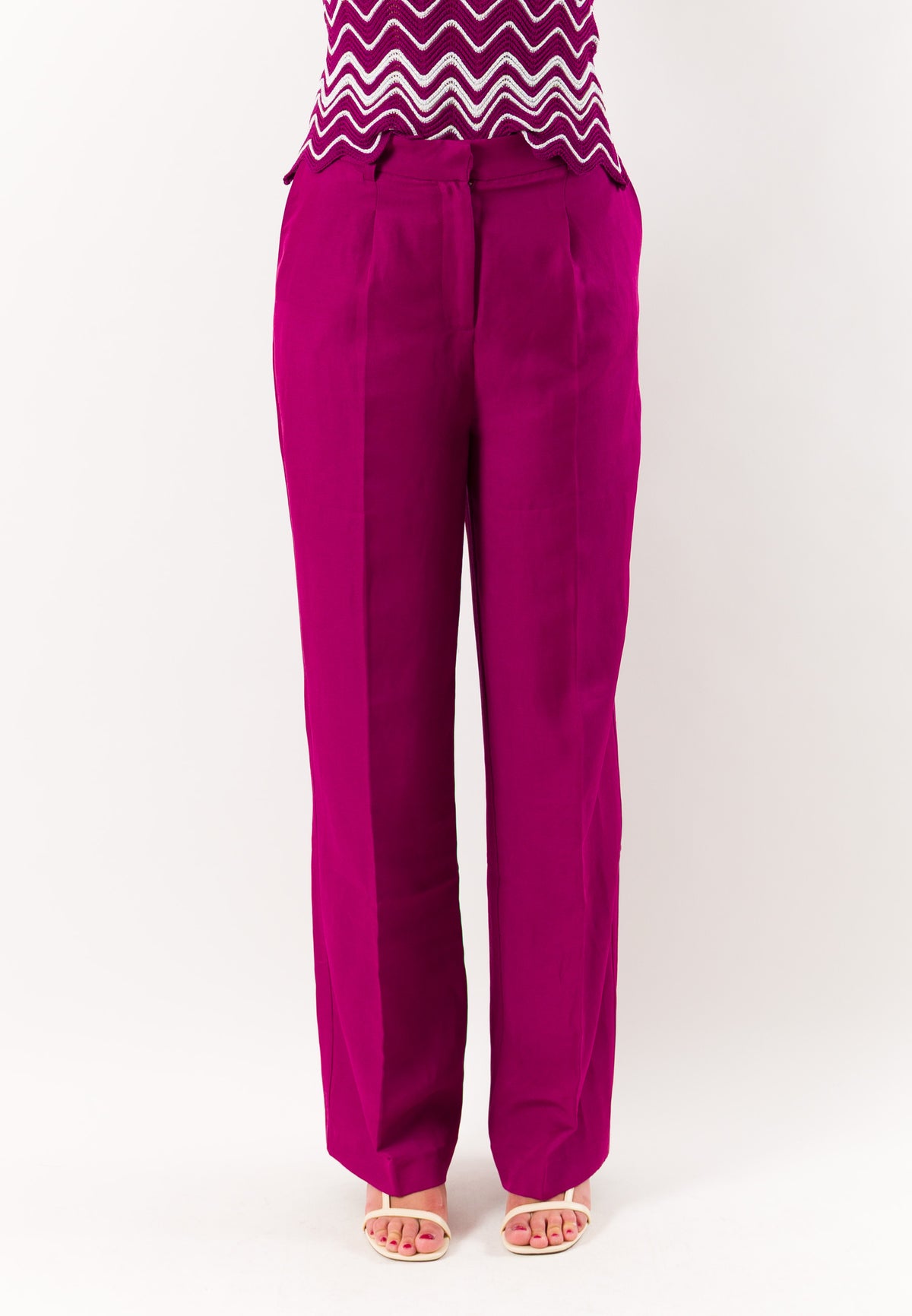 Pantaloni ampi in lino PCAPI - TAGLIE FRANCESI