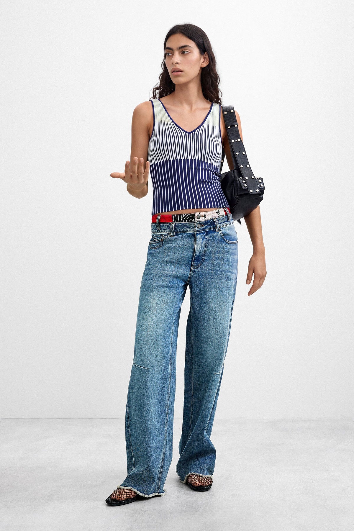 pantaloni balloon in denim 26WWDD125008