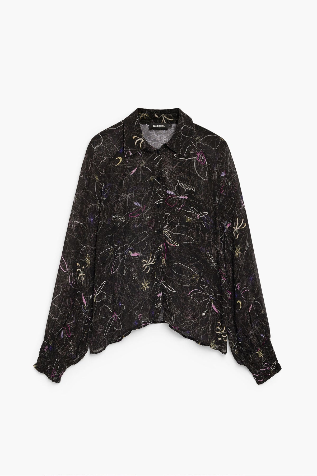 Blusa floreale trasparente 26WWBW112000
