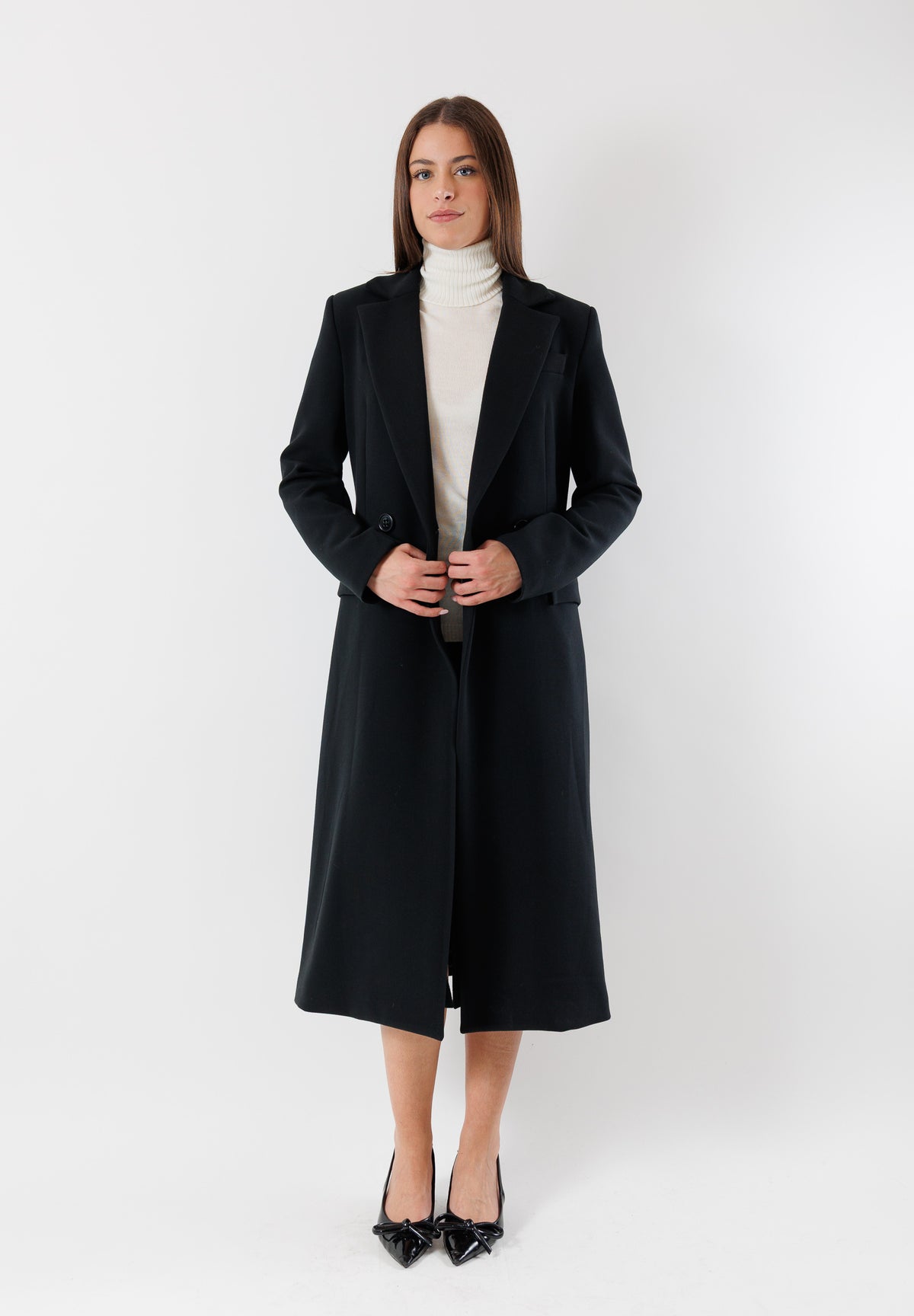 cappotto lungo elegante doppiopetto AI25511
