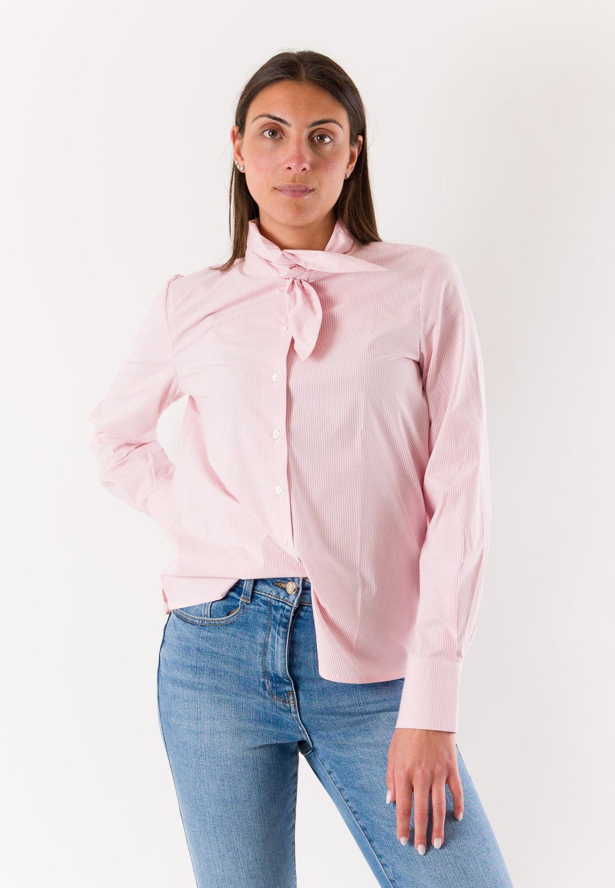 MESANGE Women's shirt pink stripe