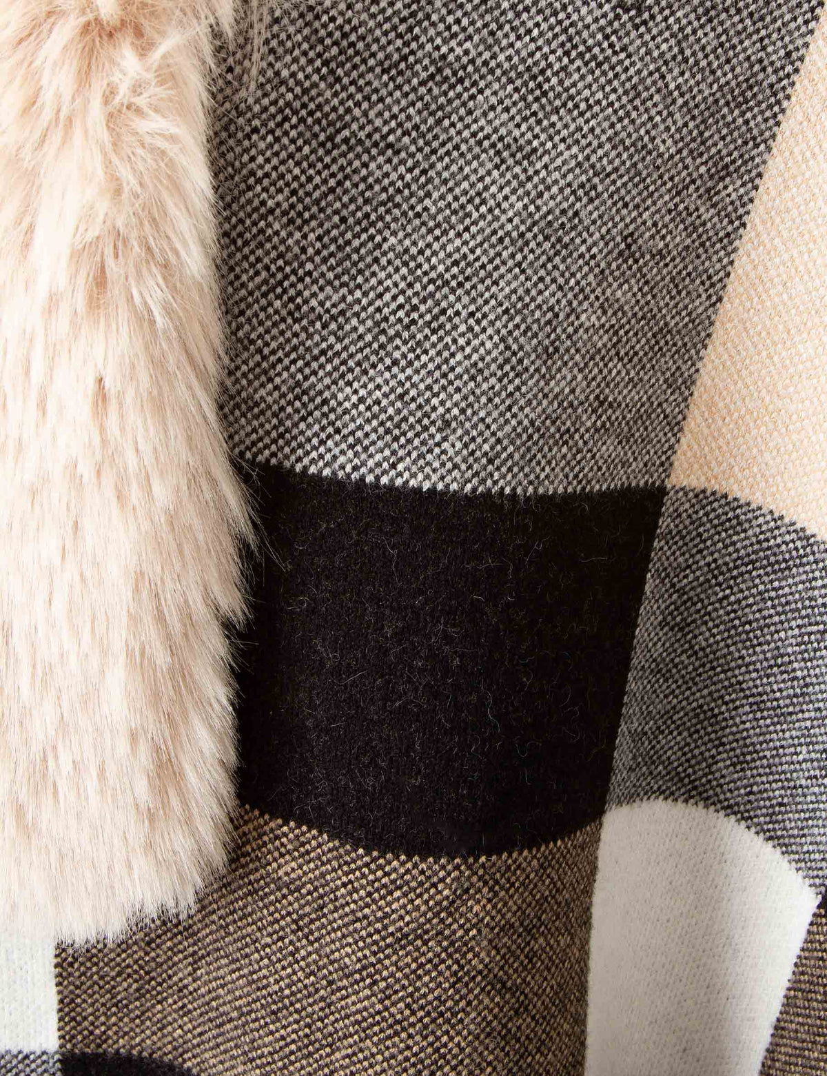 MORGAN DE TOI Women's Scarf BEIGE-BLACK