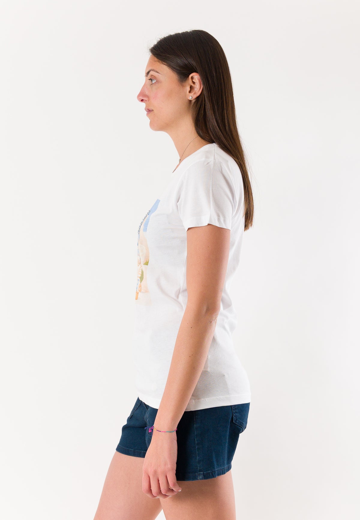 t-shirt con stampa santorini PR117F