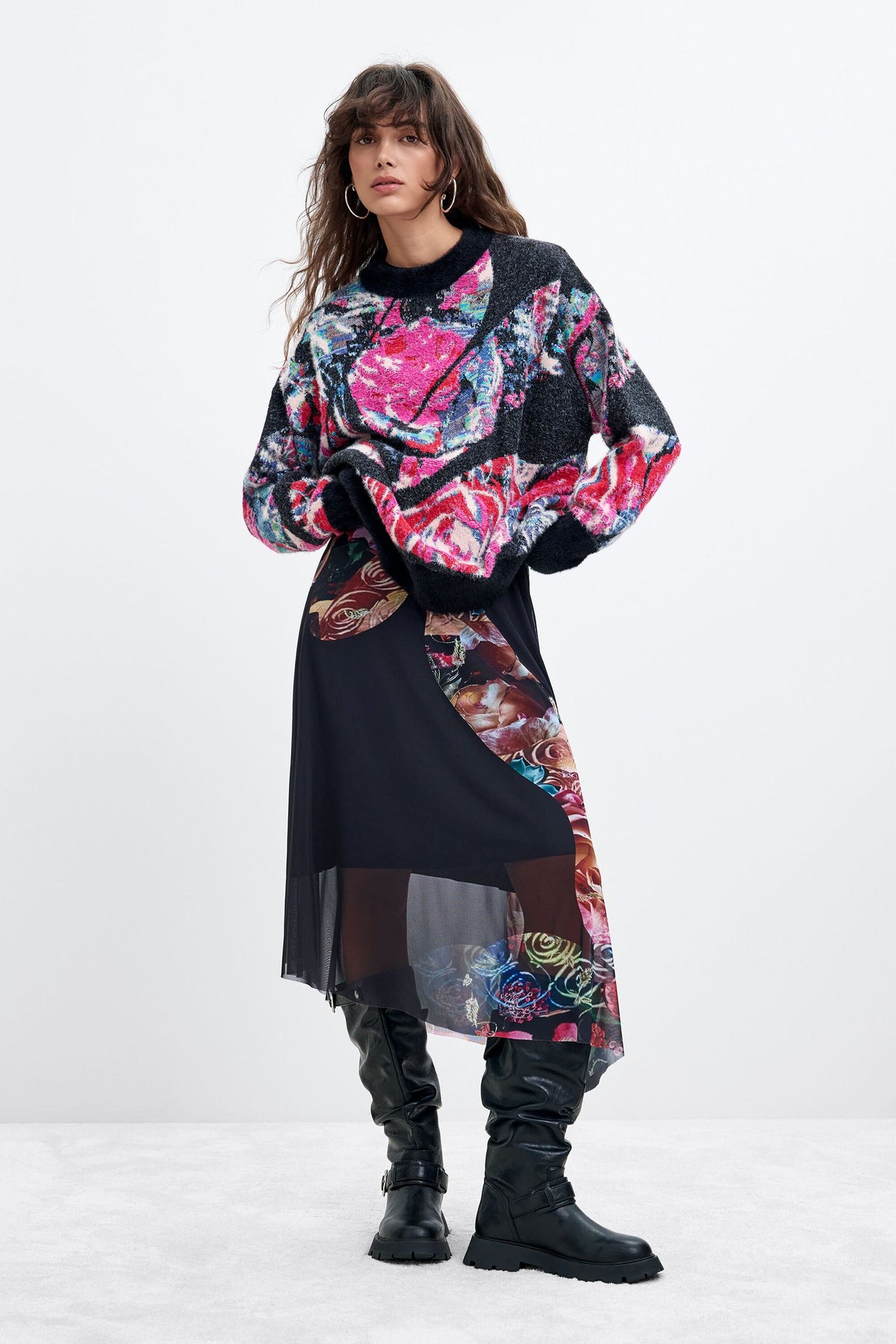 maglione oversize stampato M. C. Lacroix 26WWJF052000