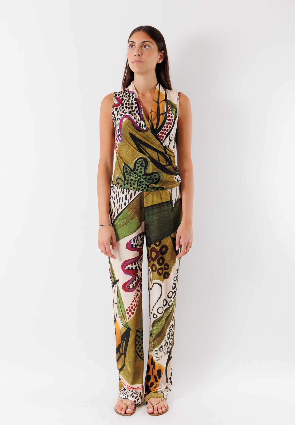 tuta drappeggio fantasia PE24321