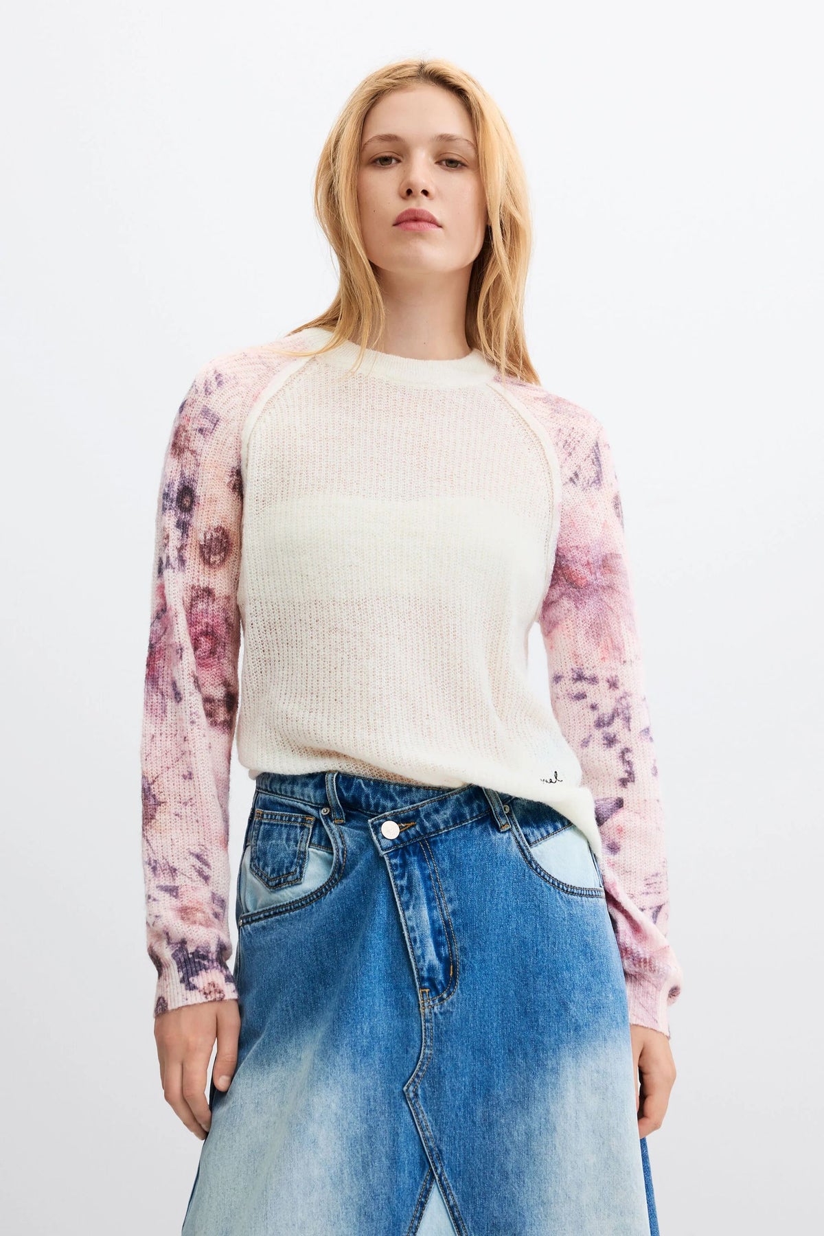 maglione con maniche stampate 26WWJF191001