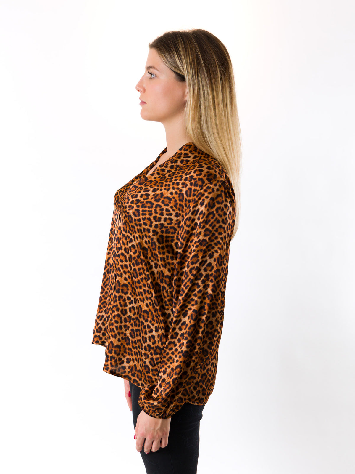 Blusa in misto seta 40130B