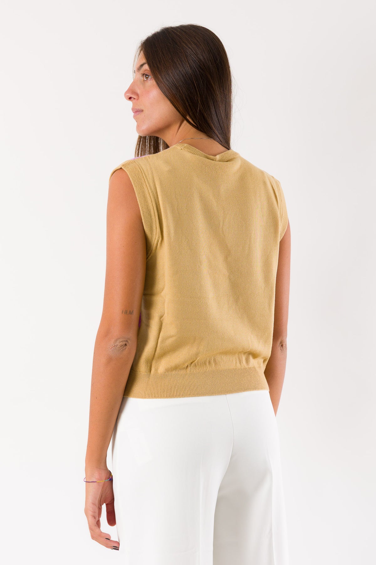 PATRIZIA PEPE Women's ANOMALY BEIGE CHECK Sweater